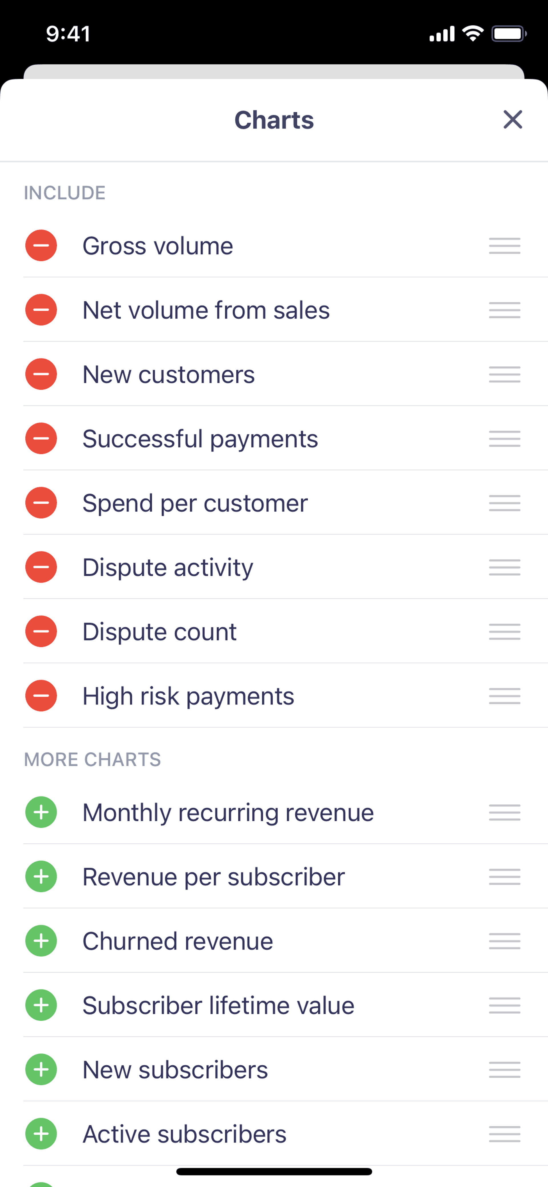 Stripe Dashboard iOS UI screenshot 11