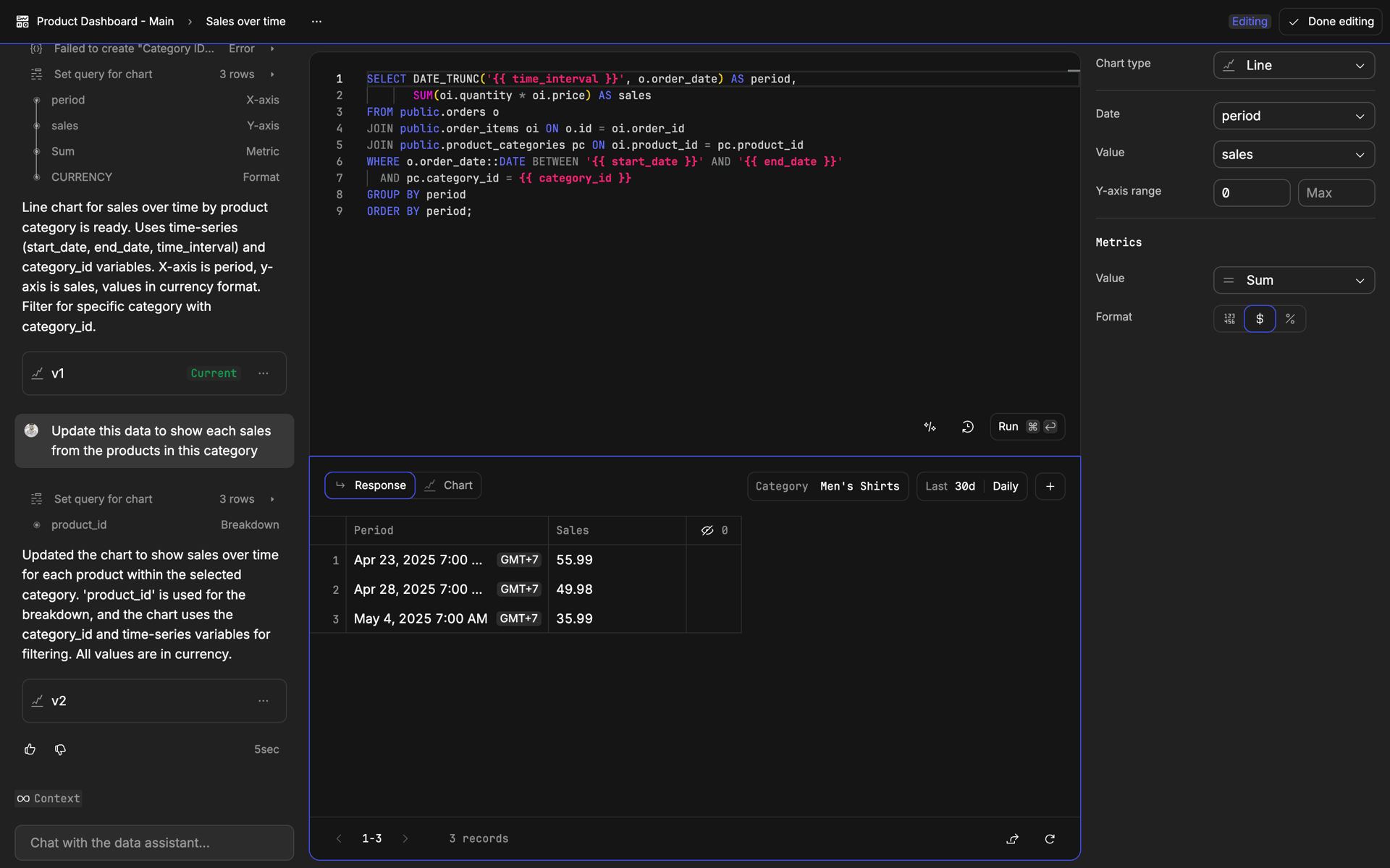 Basedash Web UI screenshot 9