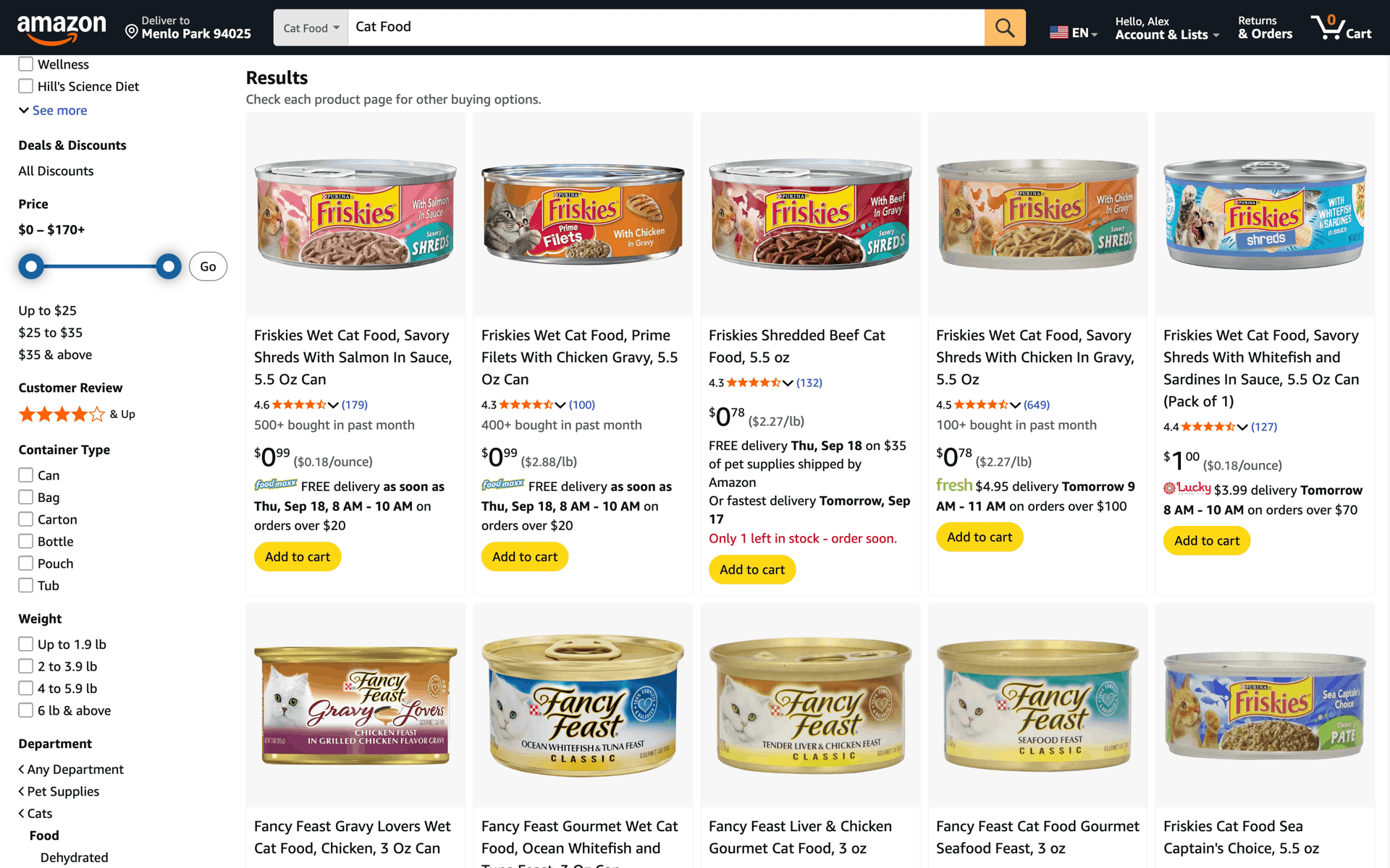 Amazon Web UI screenshot 22