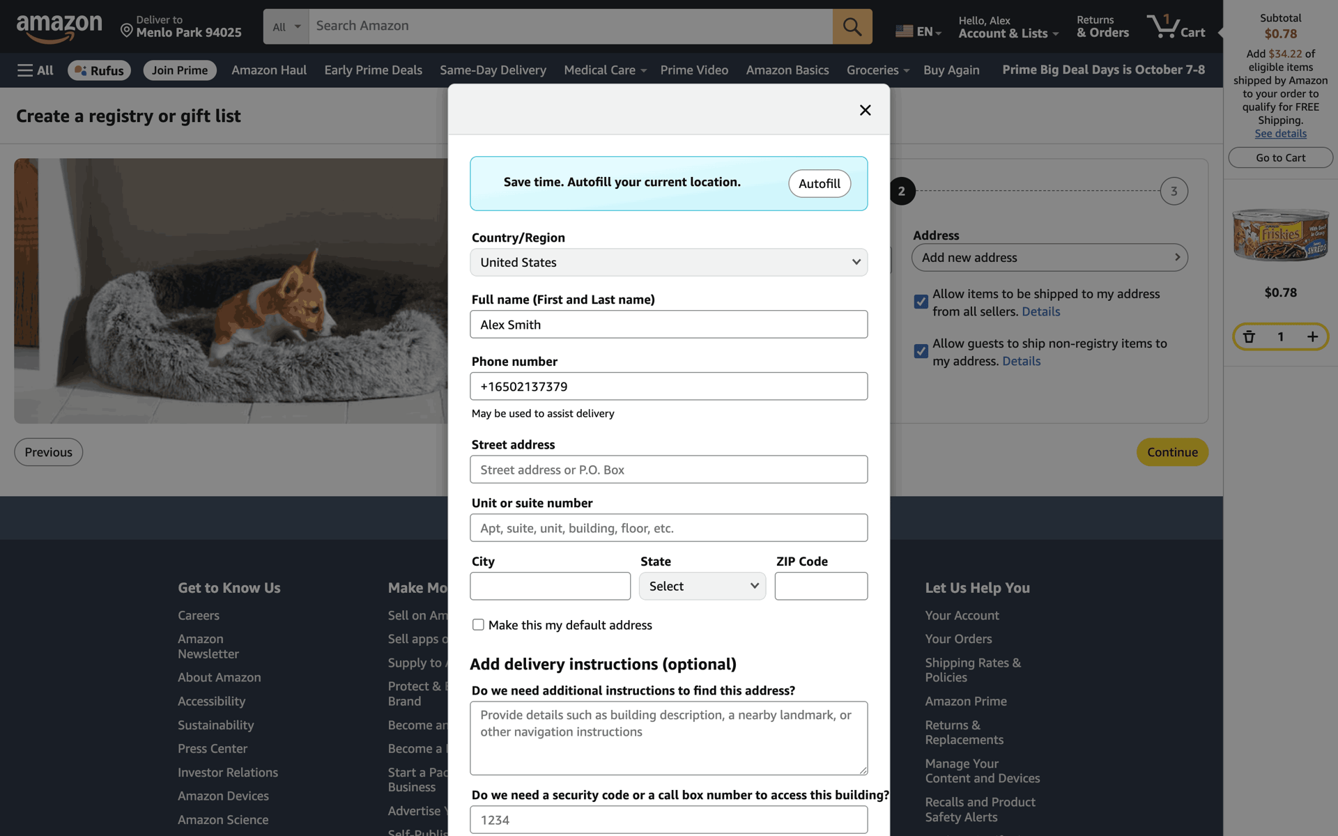 Amazon Web UI screenshot 16