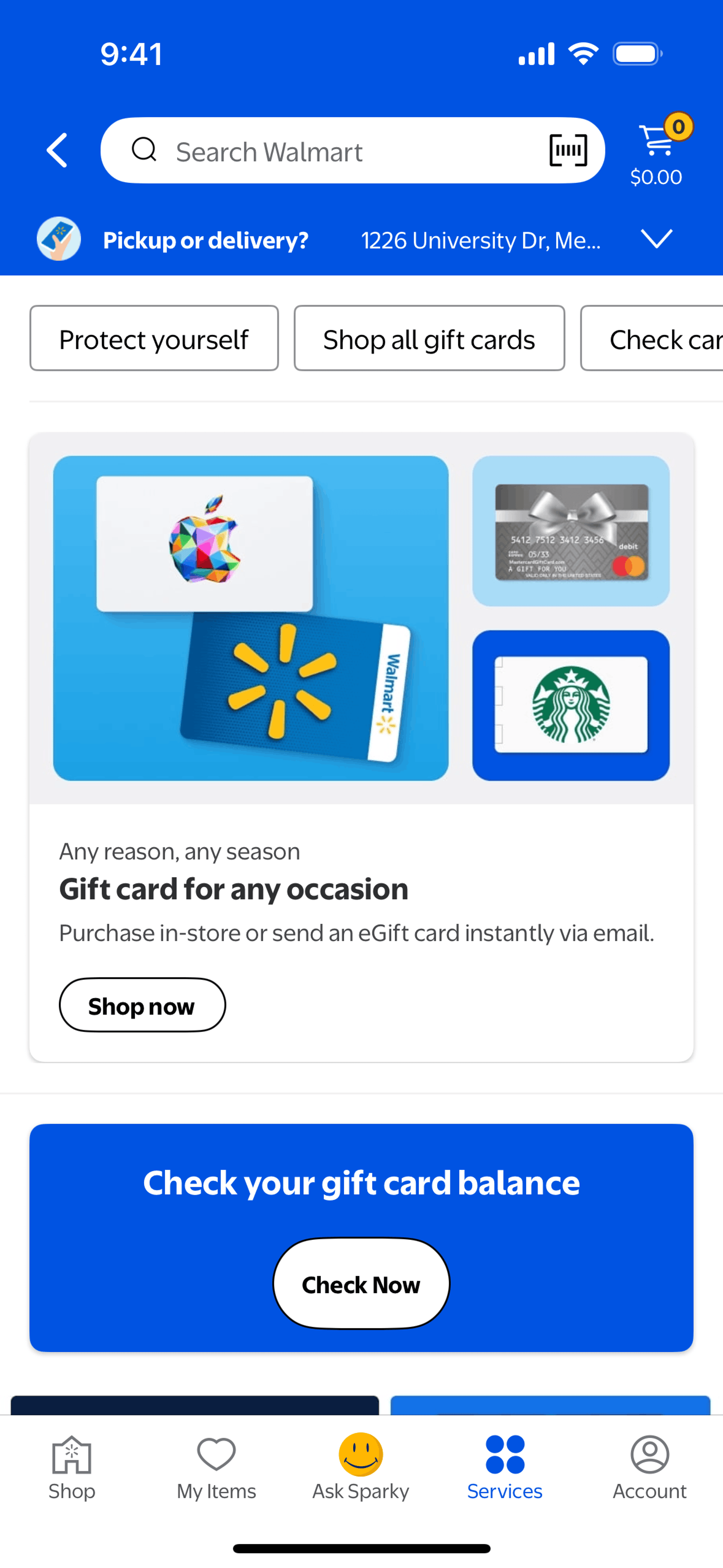 Walmart iOS UI screenshot 12