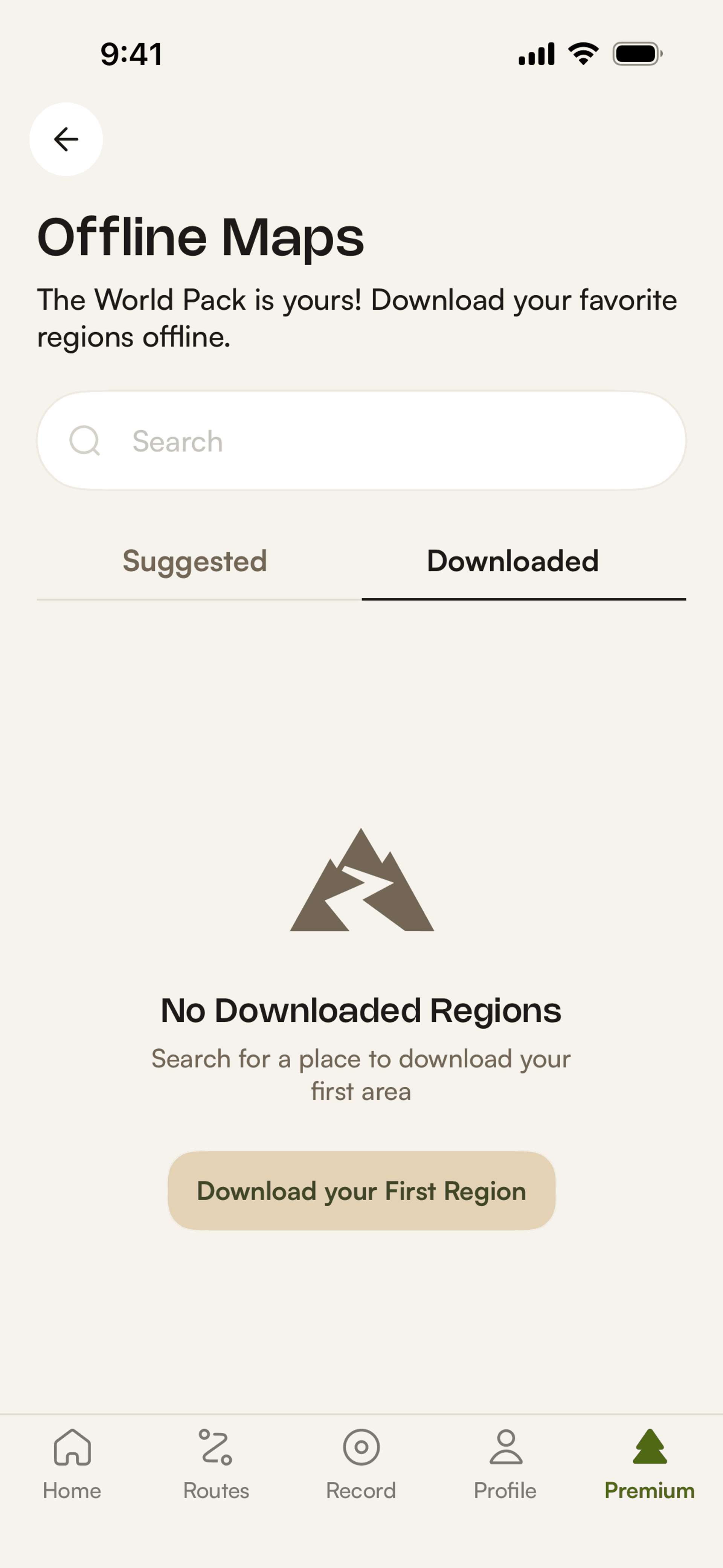 komoot iOS UI screenshot 5
