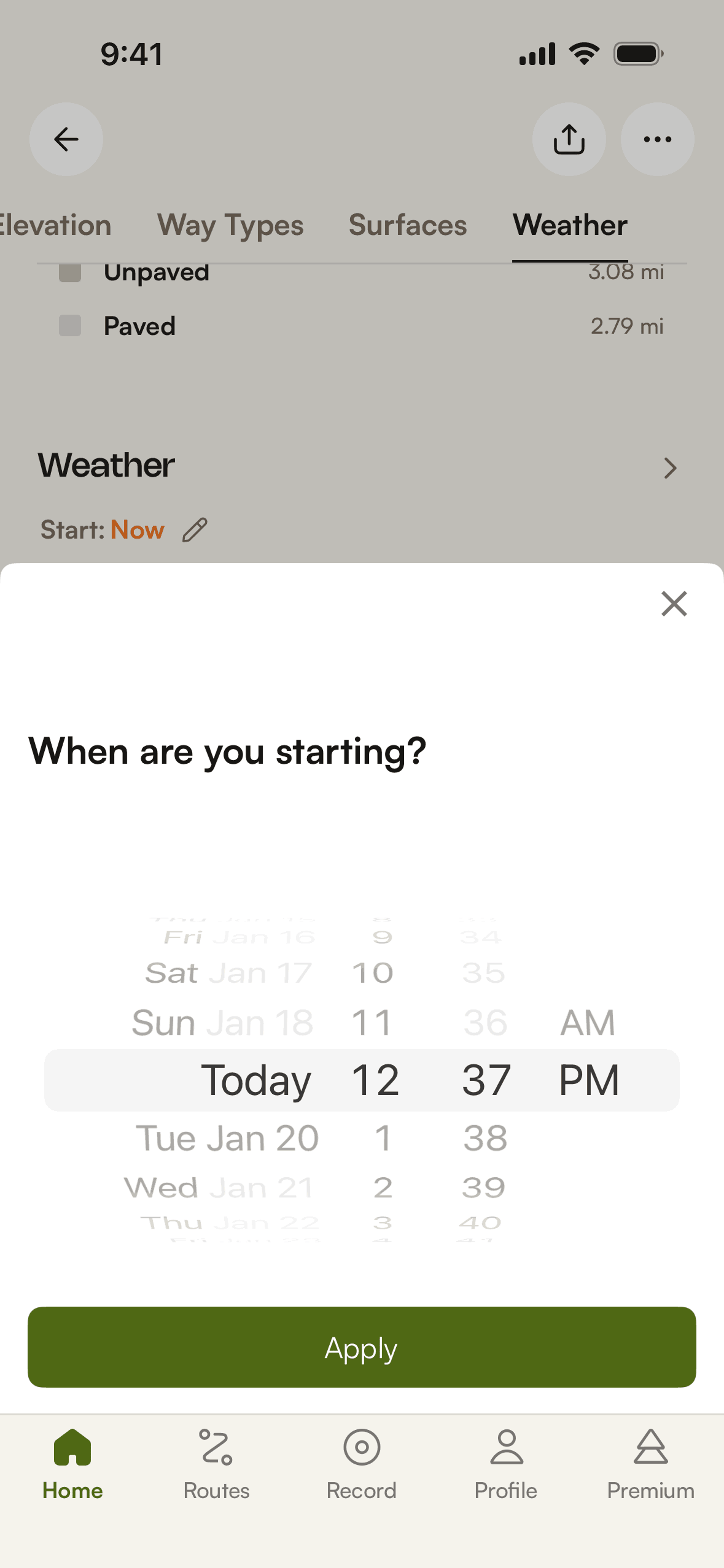 komoot iOS UI screenshot 20