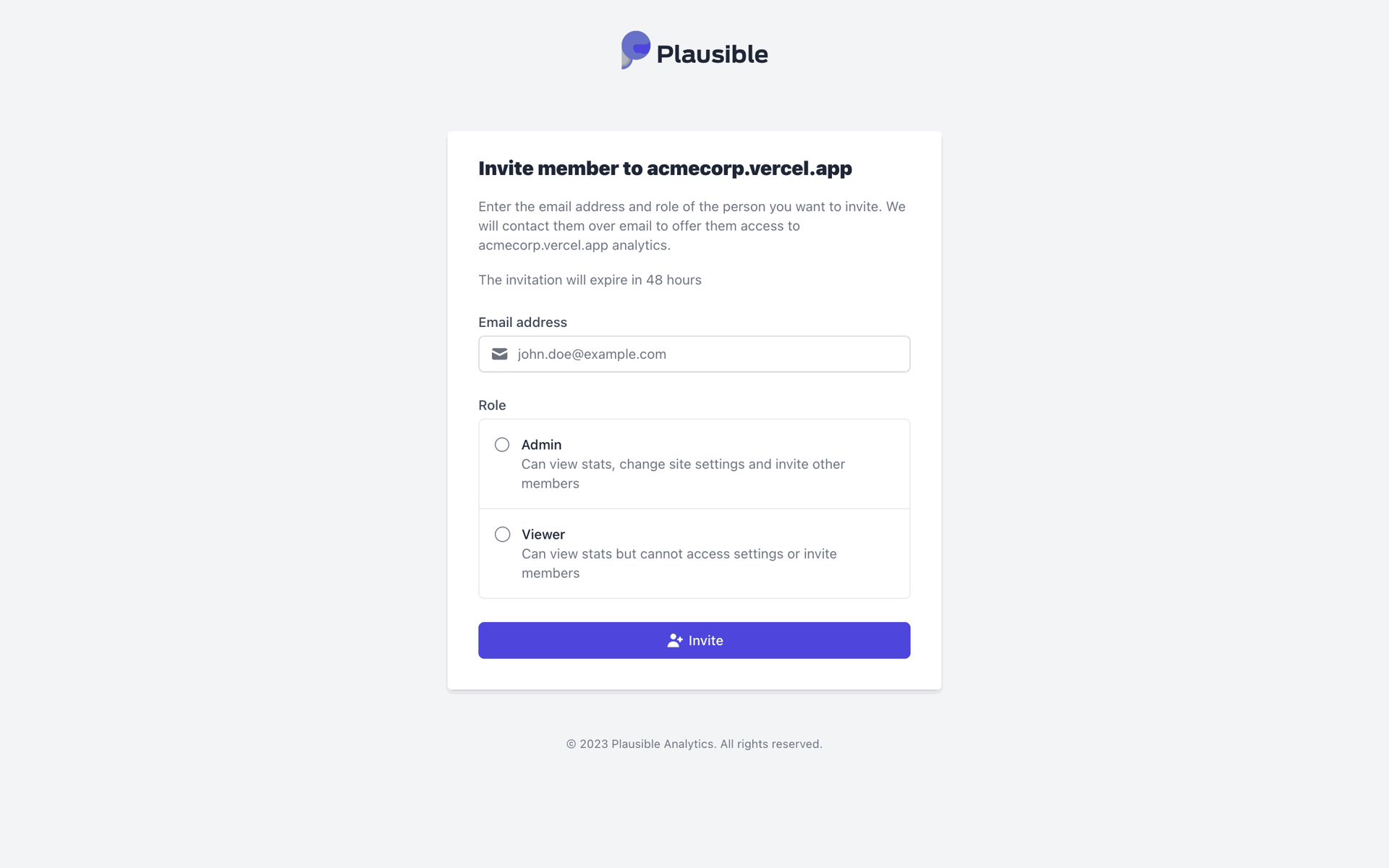 Plausible Analytics Web UI screenshot 12