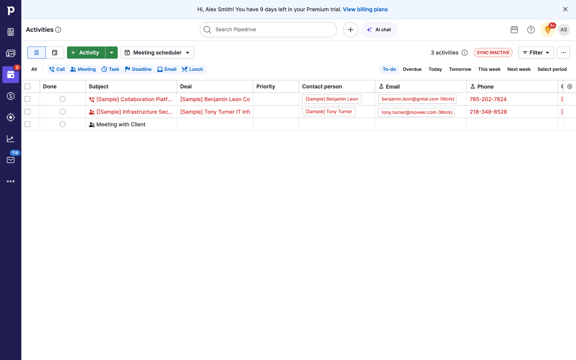 Pipedrive Web UI screenshot 22