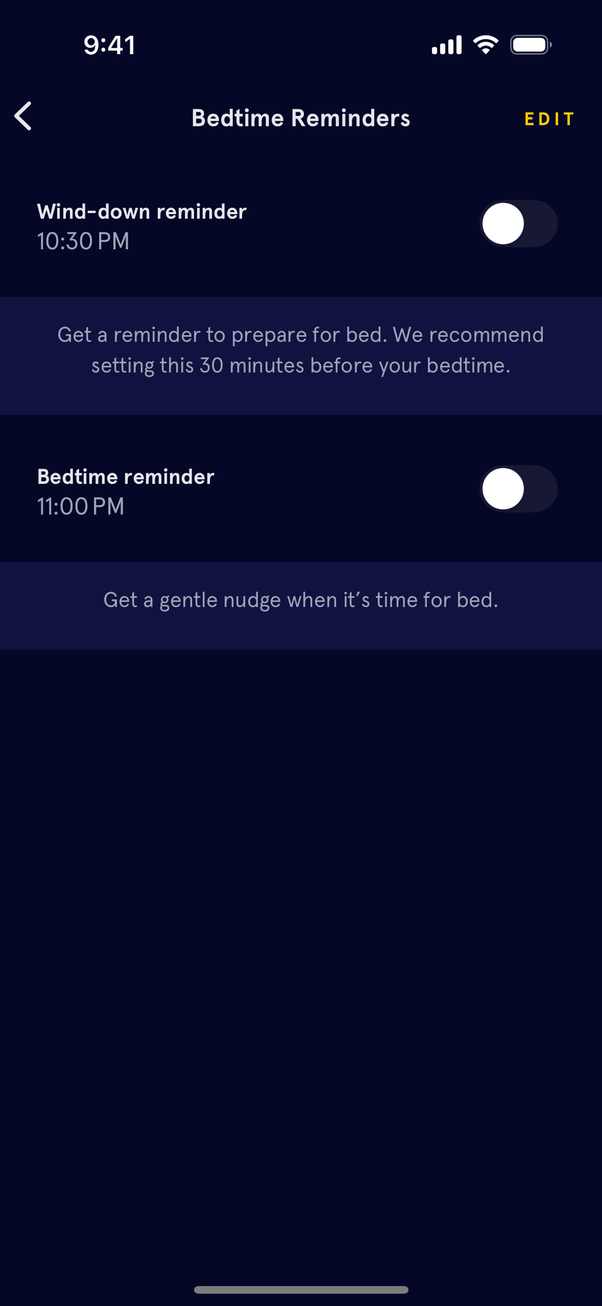 Headspace iOS UI screenshot 6