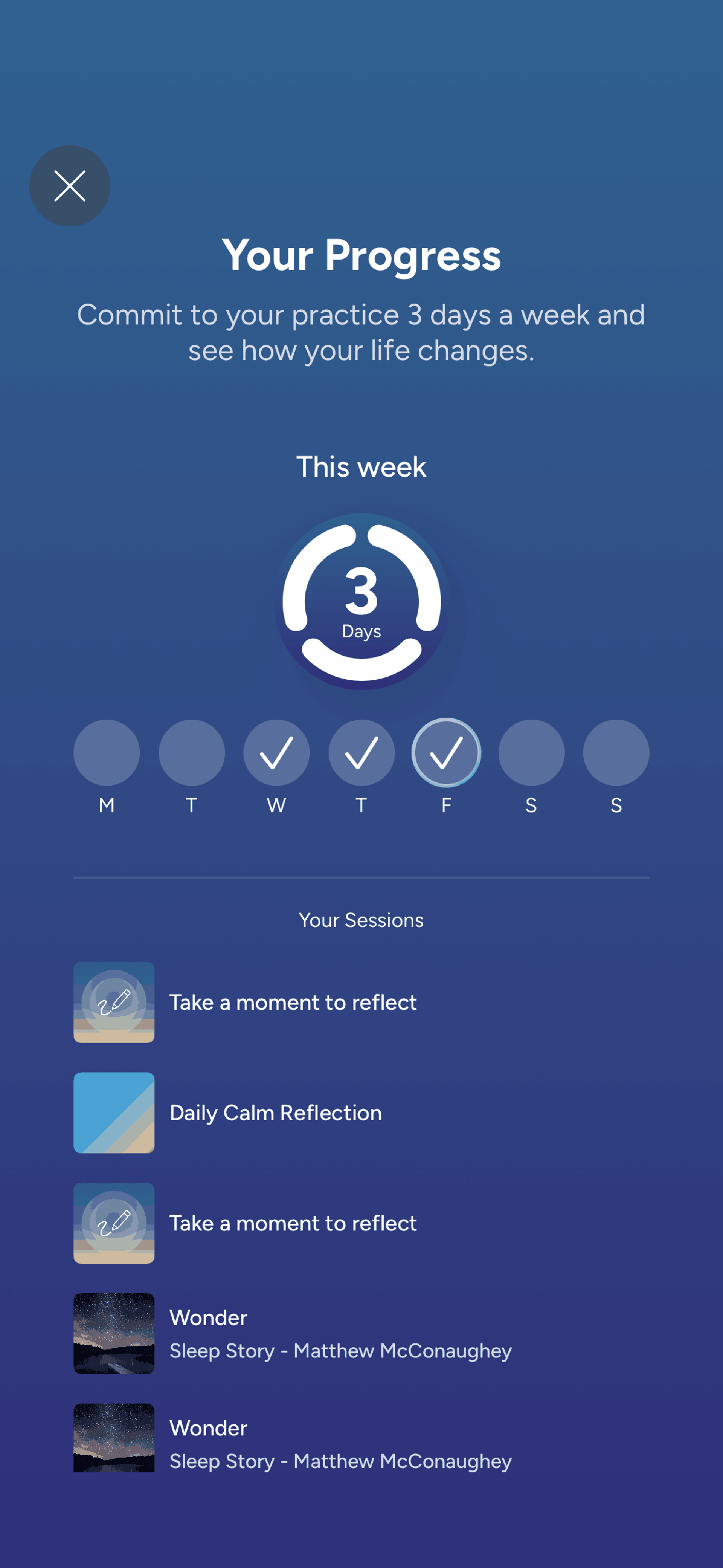 Calm iOS UI screenshot 8