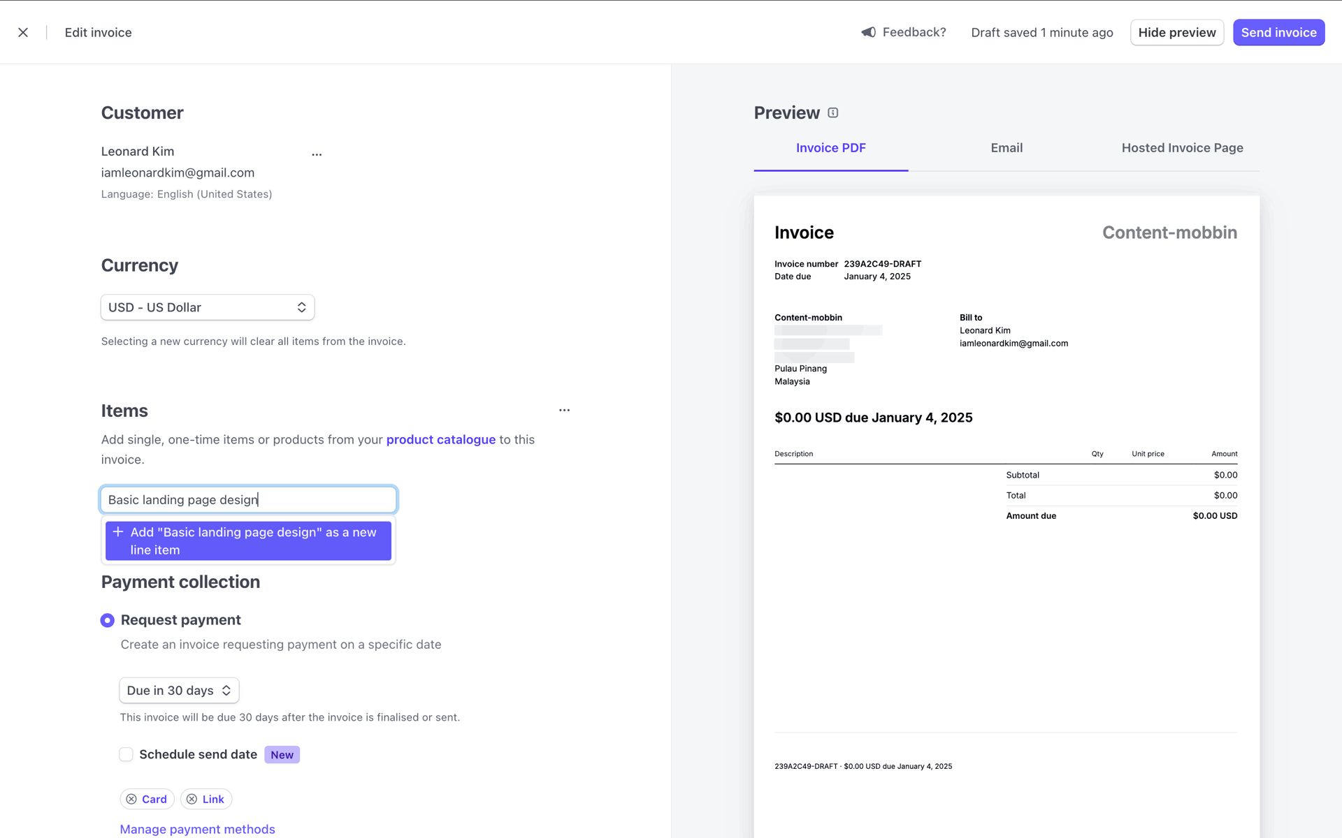 Stripe Web UI screenshot 7