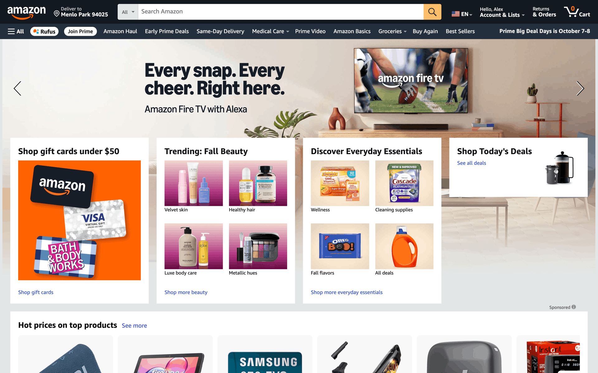 Amazon Web UI screenshot 4
