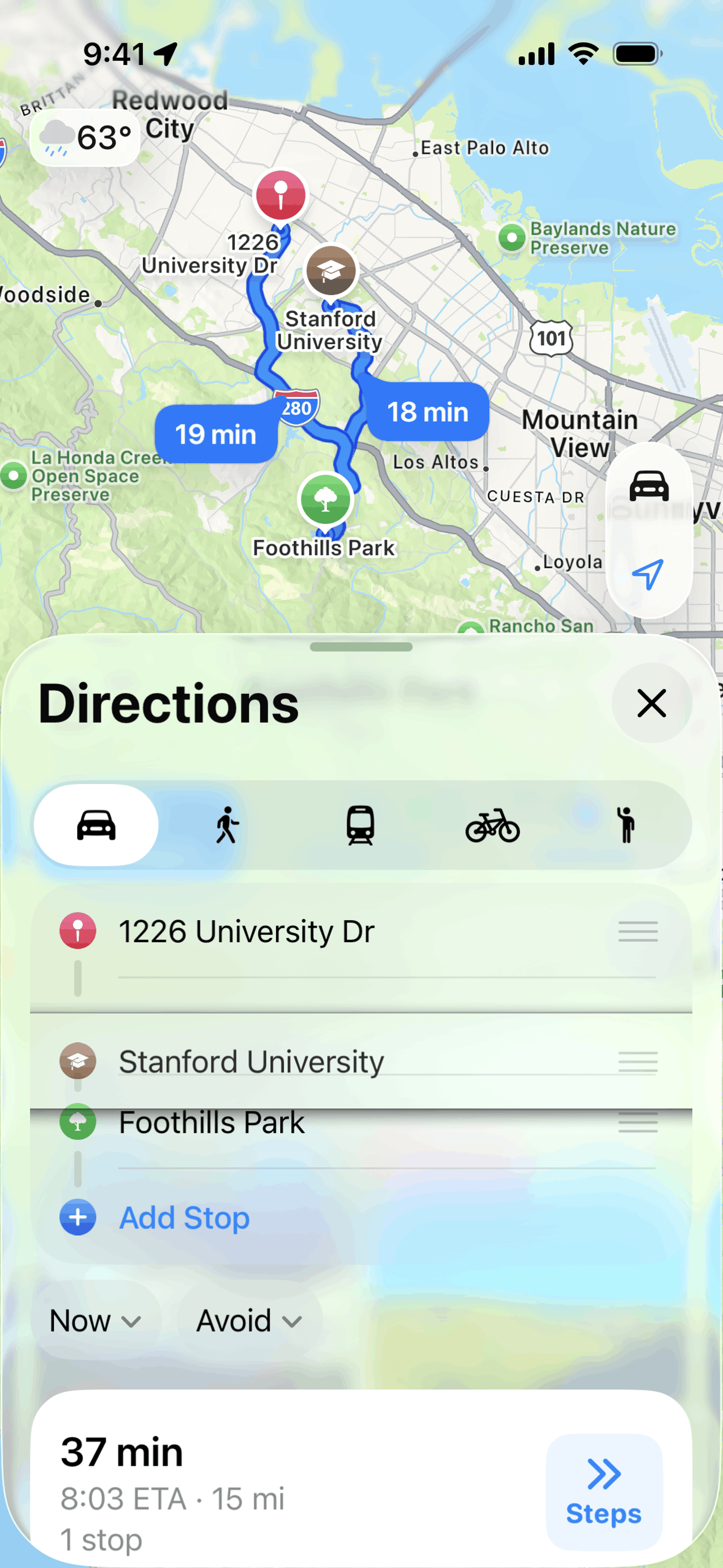 Apple Maps iOS UI screenshot 5