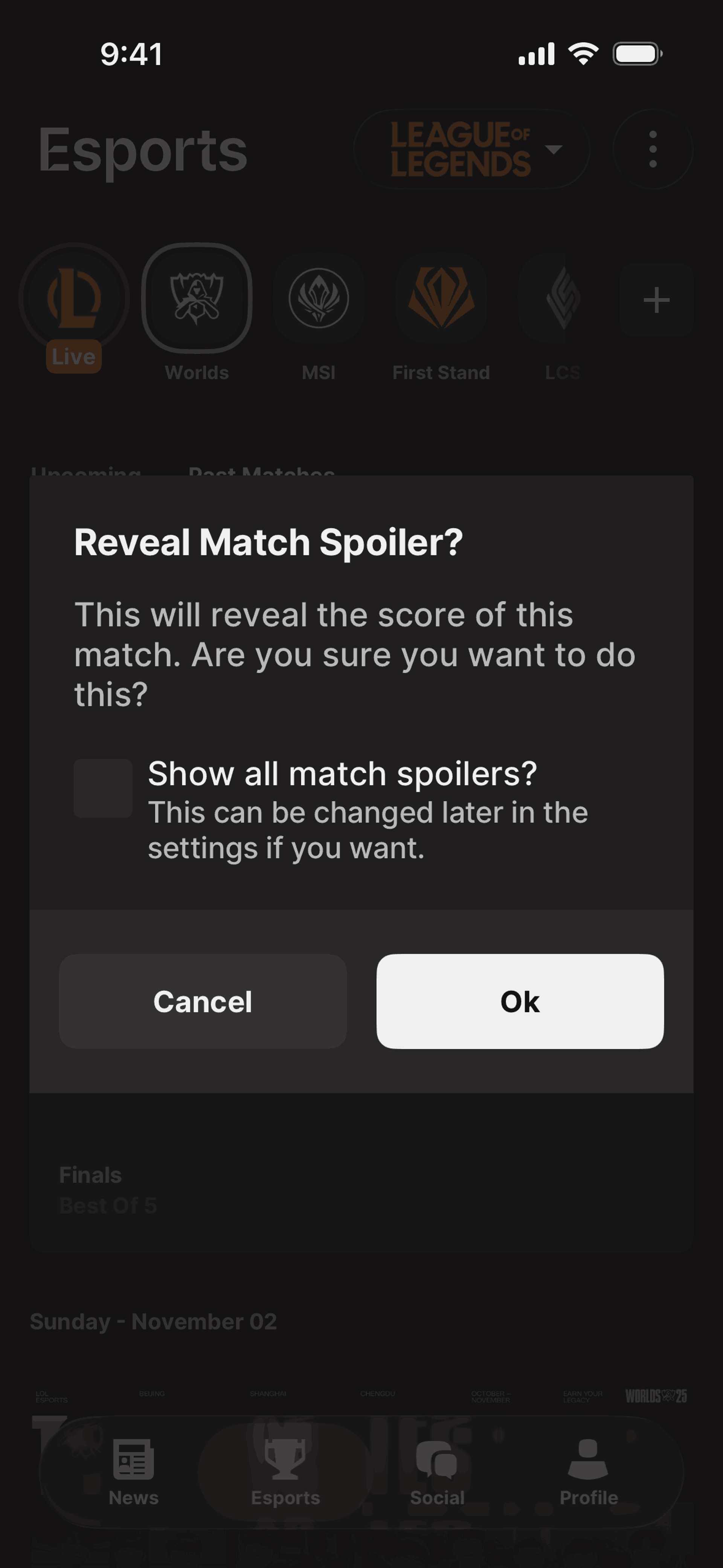 Riot Mobile iOS UI screenshot 16