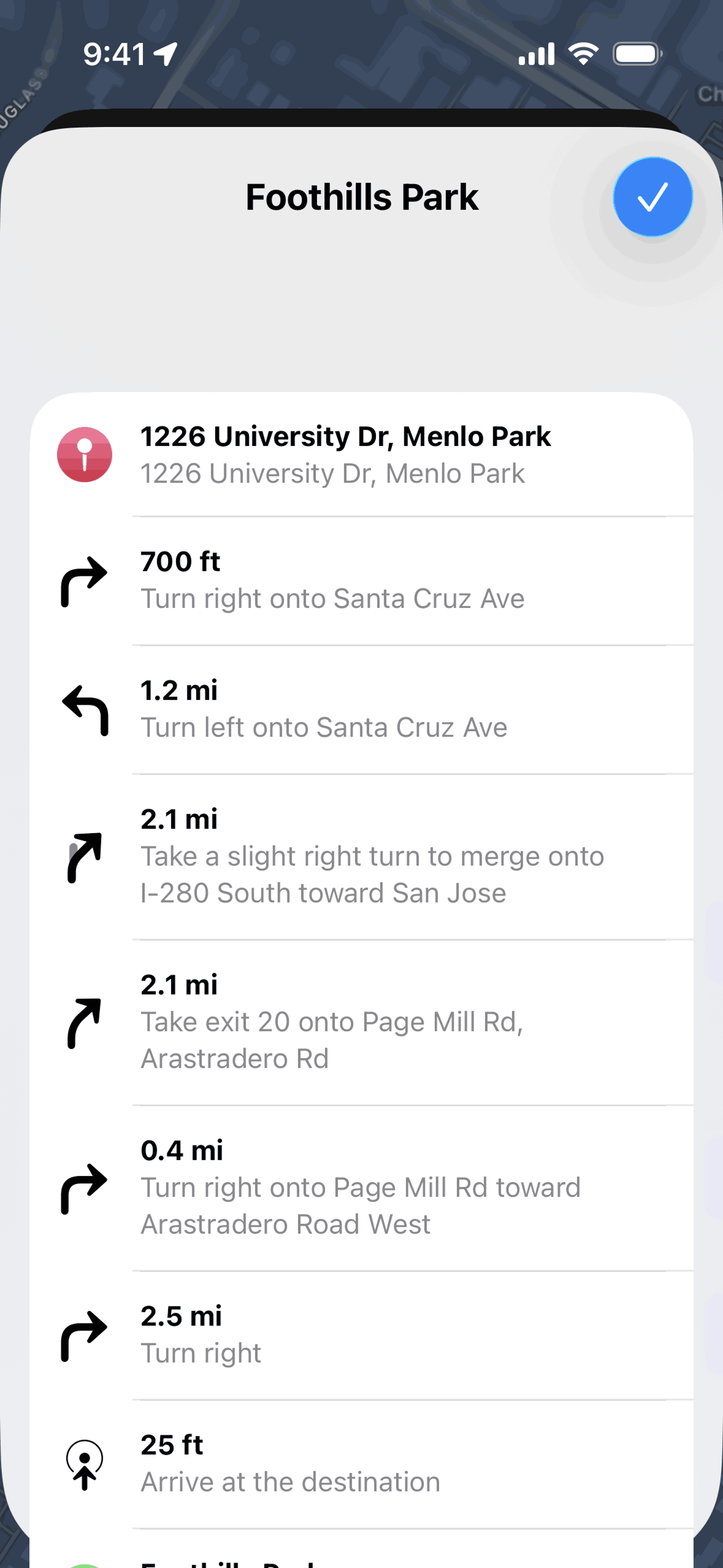 Apple Maps iOS UI screenshot 8