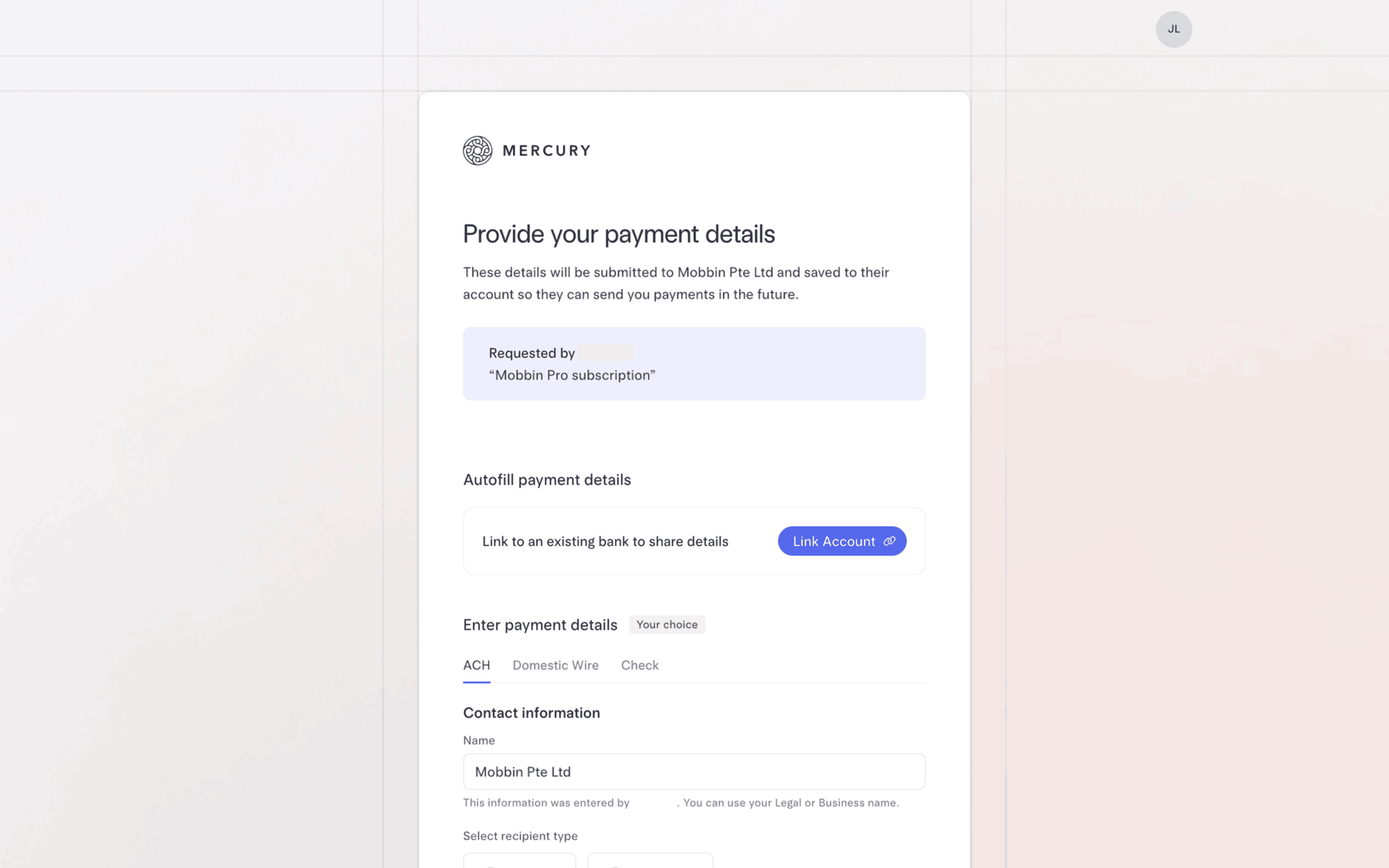 Mercury Web UI screenshot 1