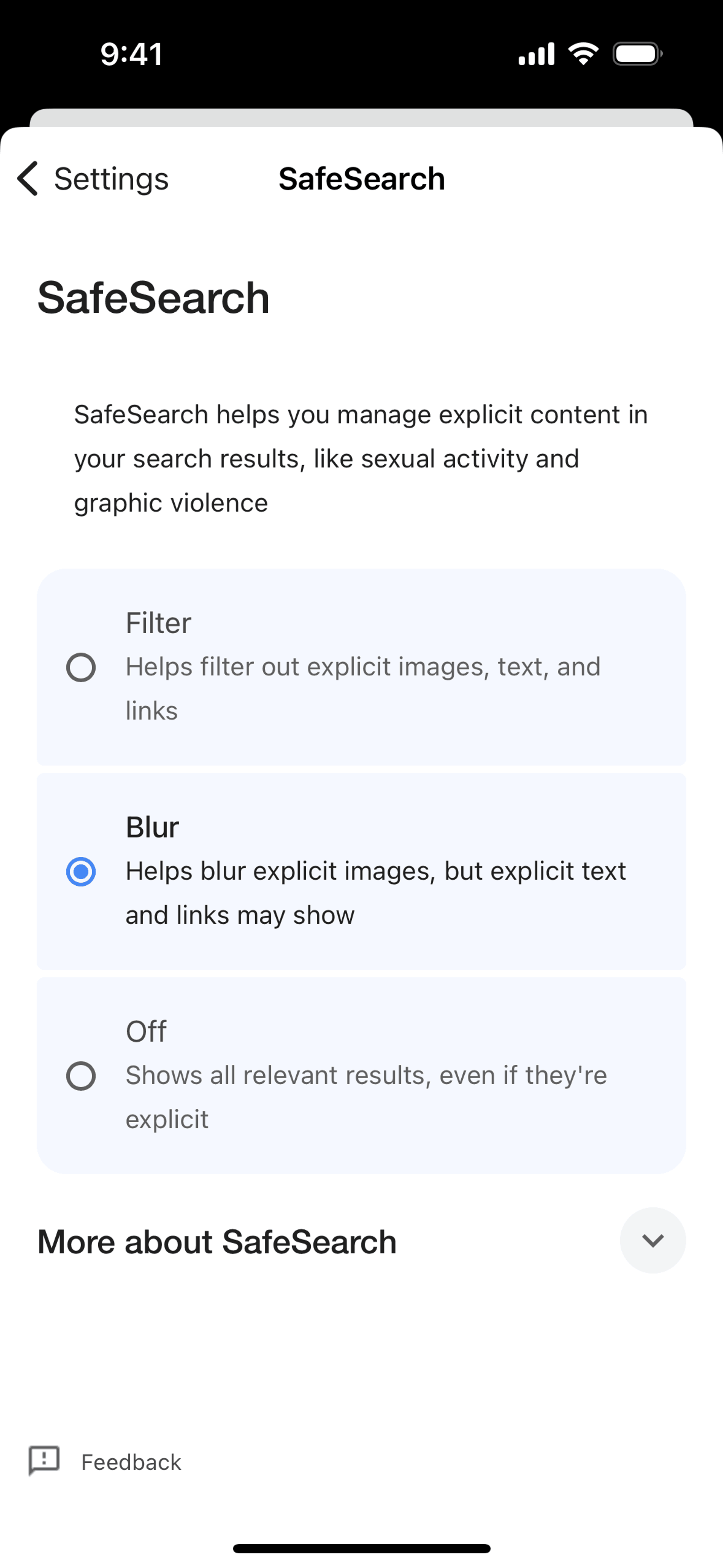 Google iOS UI screenshot 4