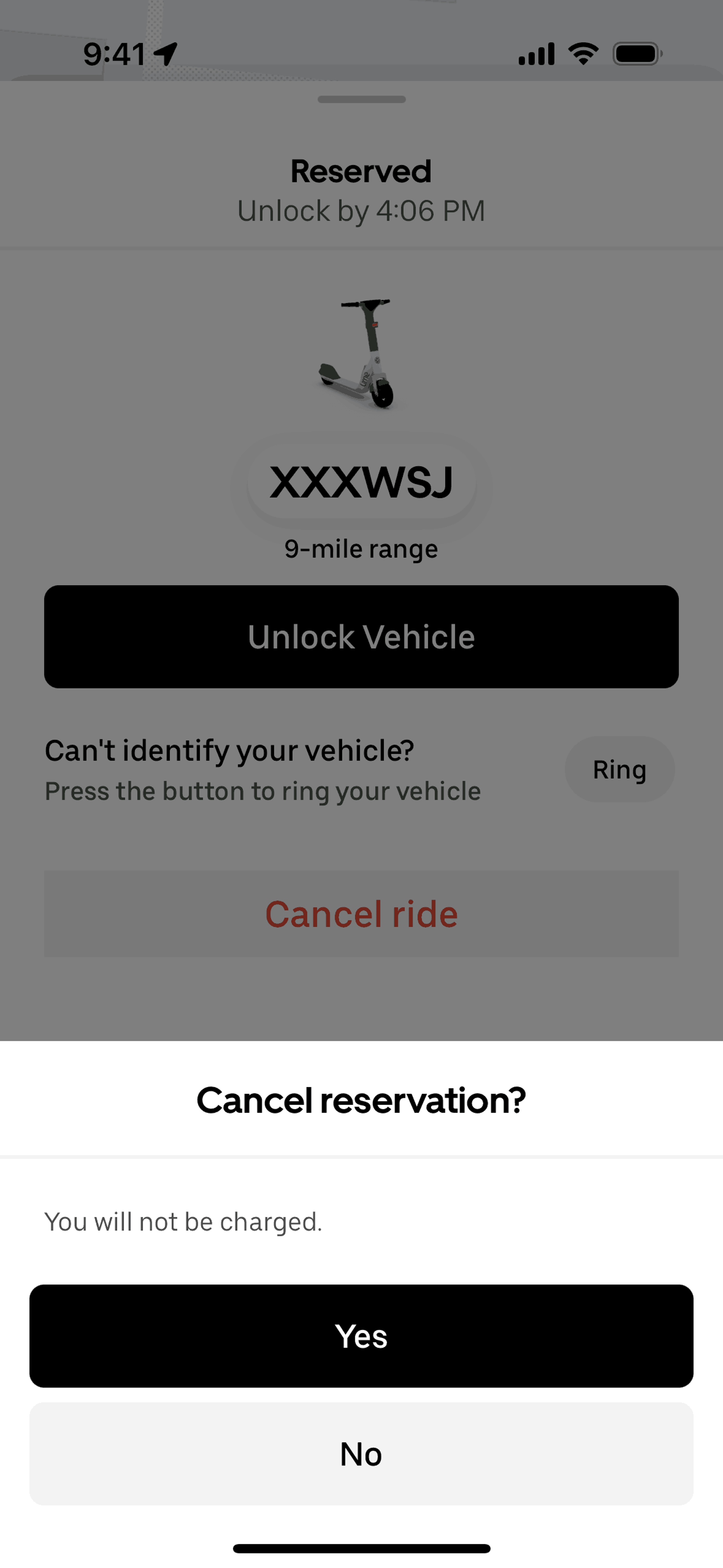 Uber iOS UI screenshot 9
