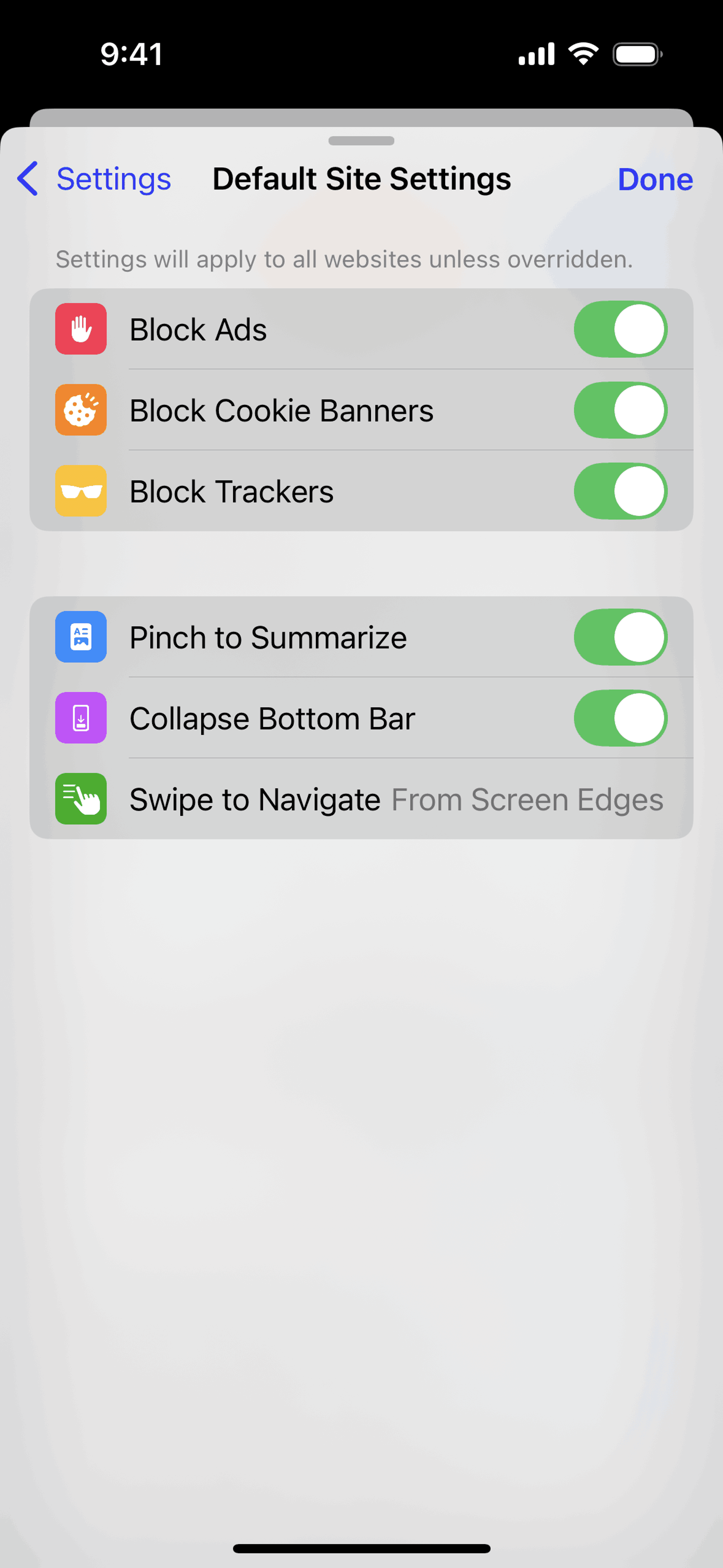 Arc Search iOS UI screenshot 3