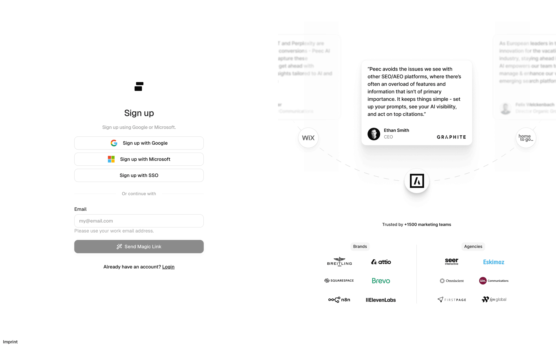 Peec AI Web UI screenshot 8