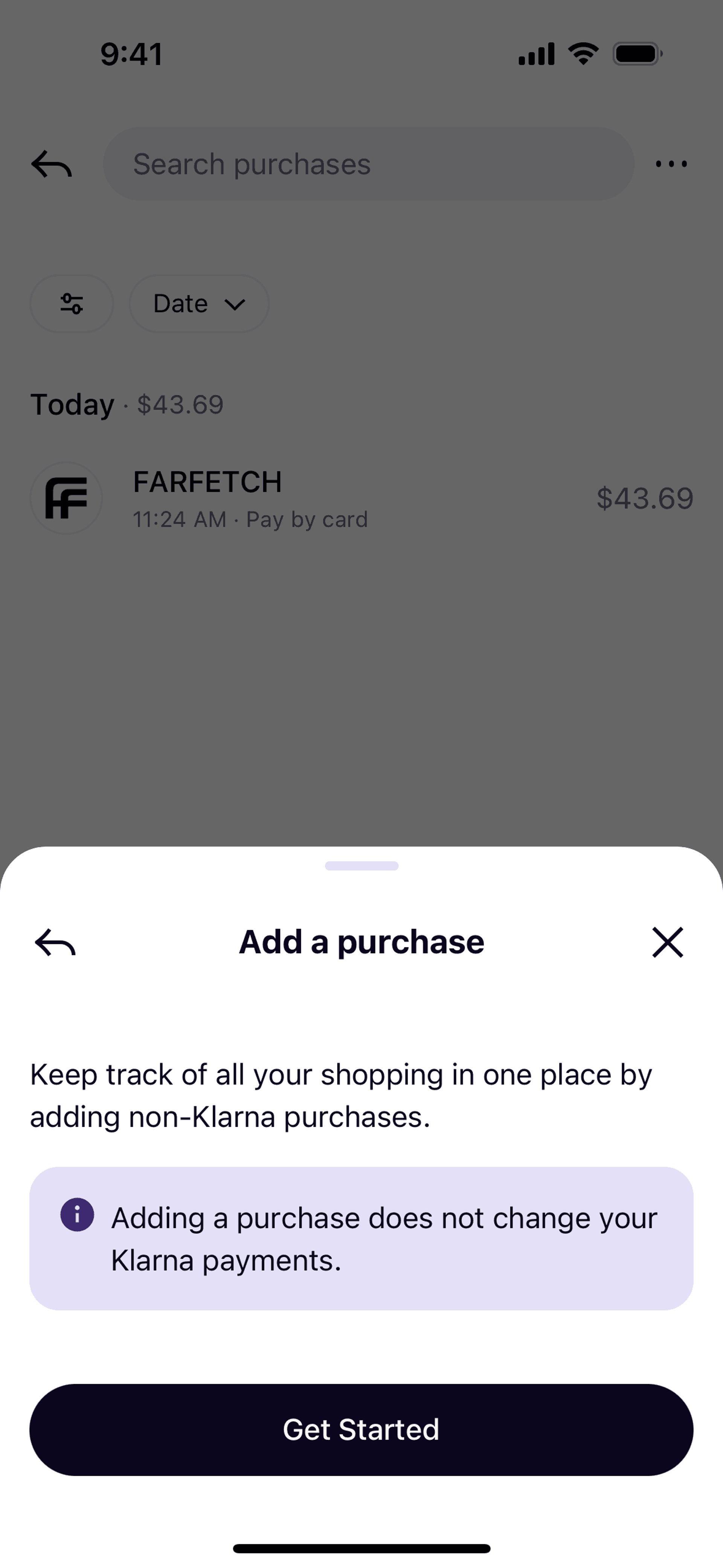 Klarna iOS UI screenshot 15