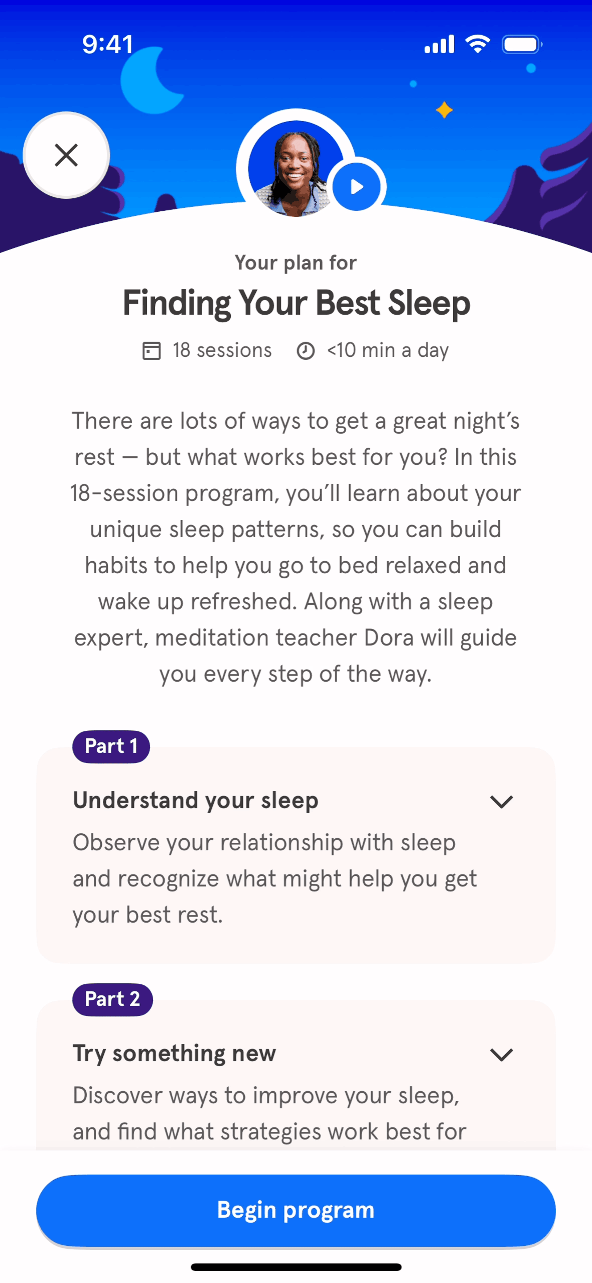 Headspace iOS UI screenshot 10