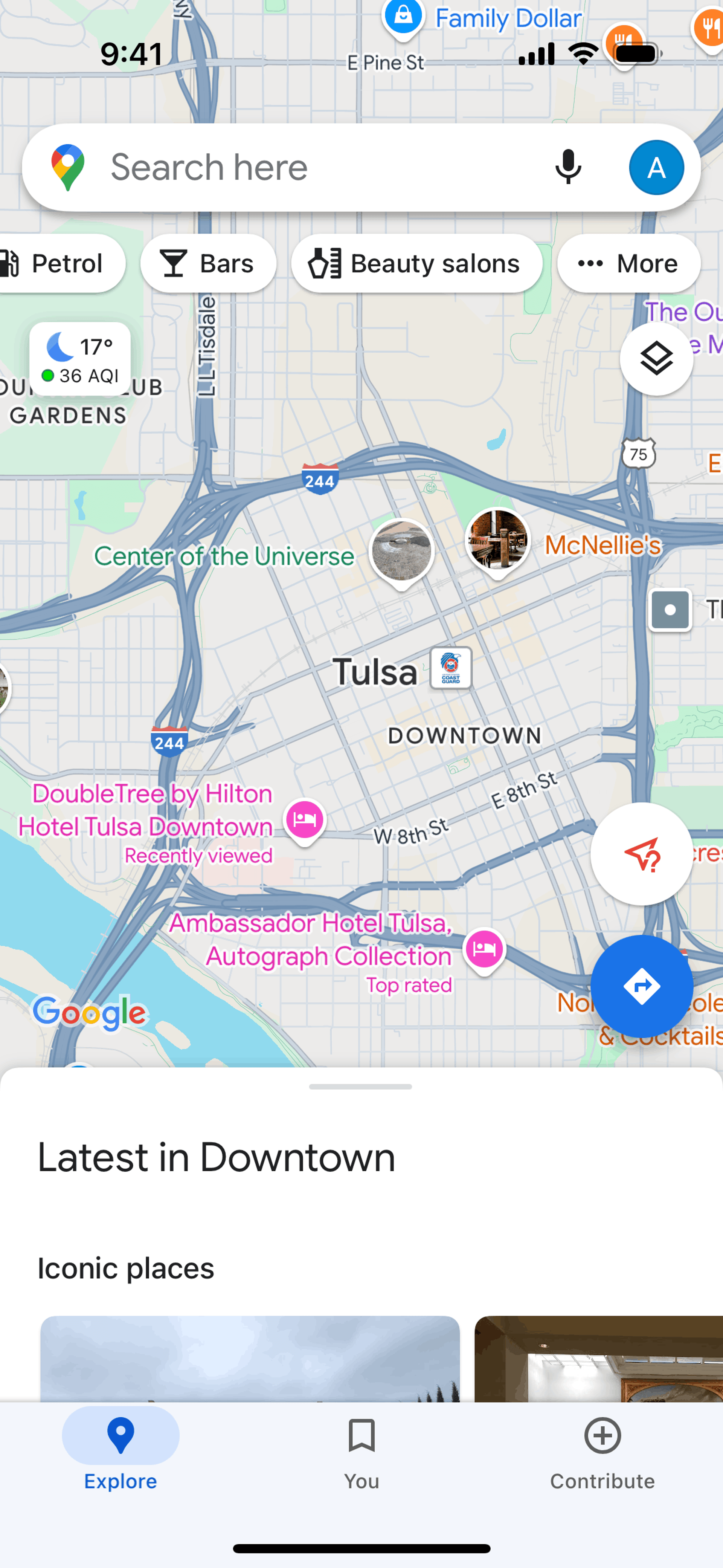 Google Maps iOS UI screenshot 13