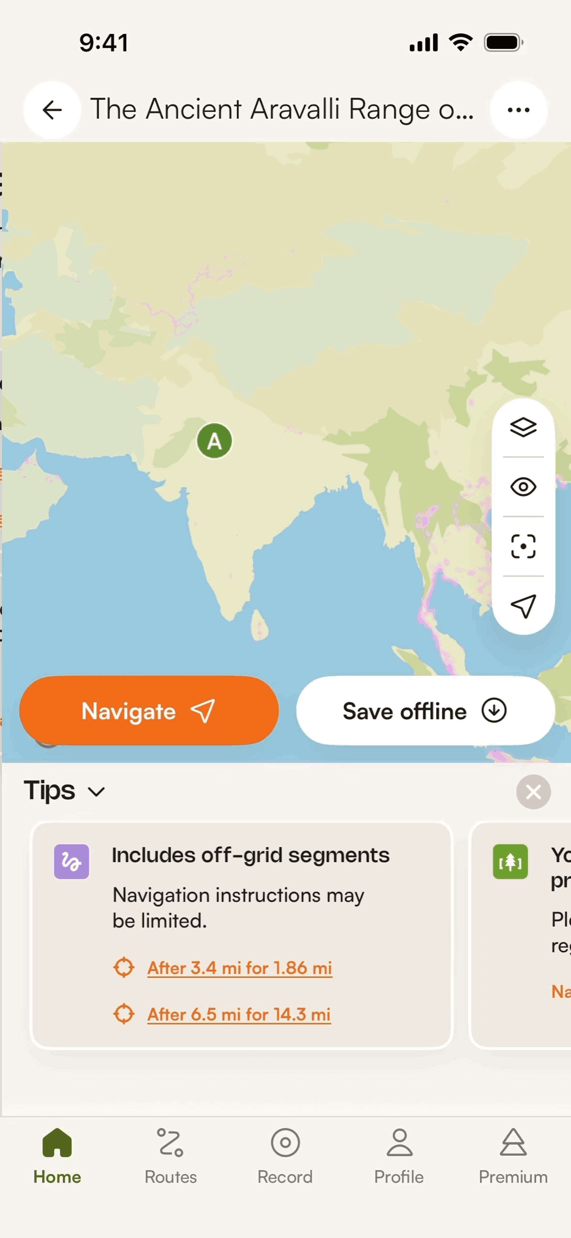 komoot iOS UI screenshot 8