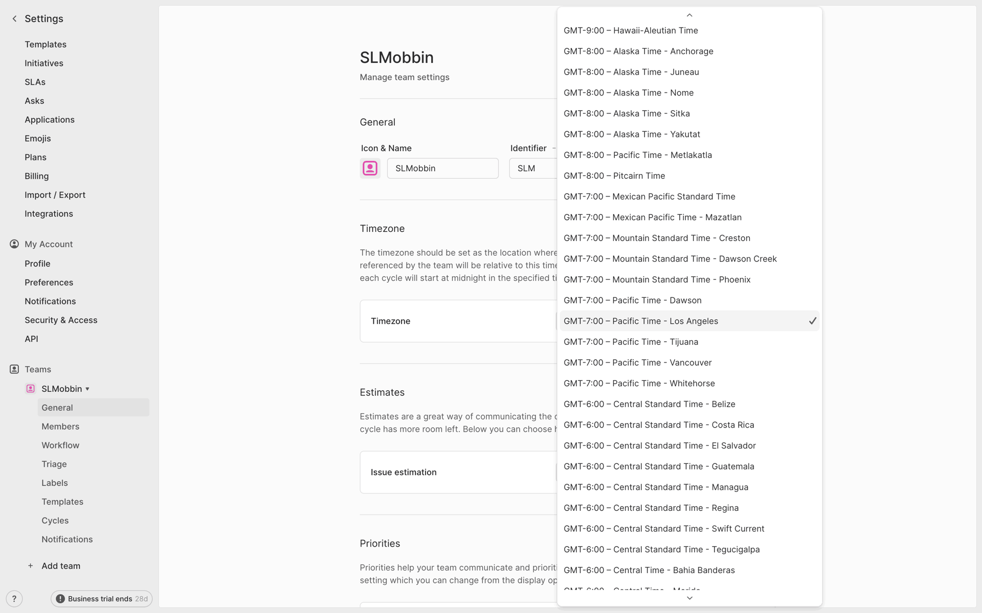 Linear Web UI screenshot 24