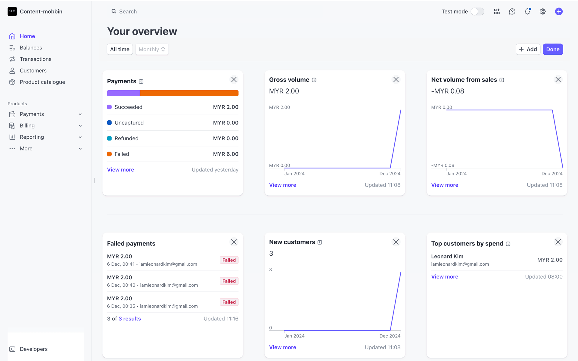 Stripe Web UI screenshot 4