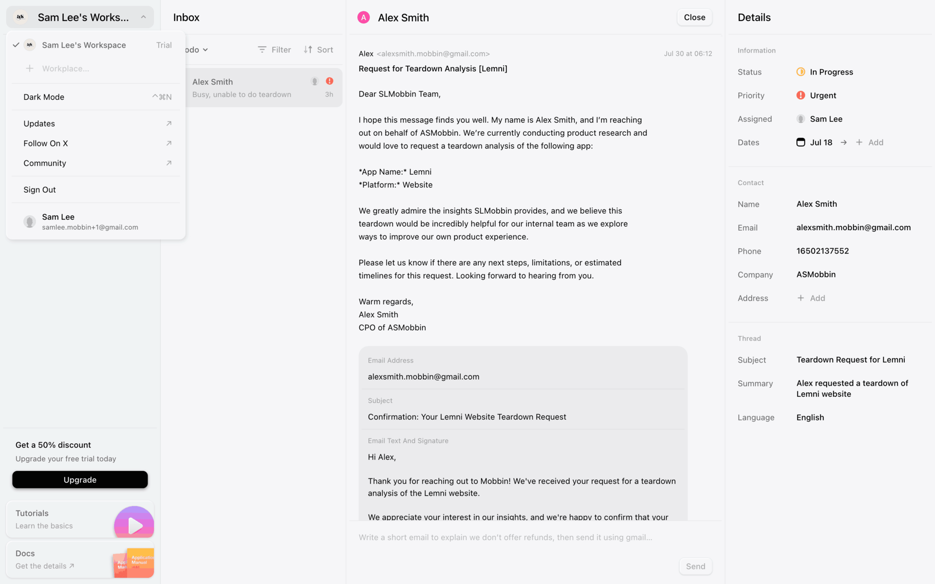 Lemni Web UI screenshot 8
