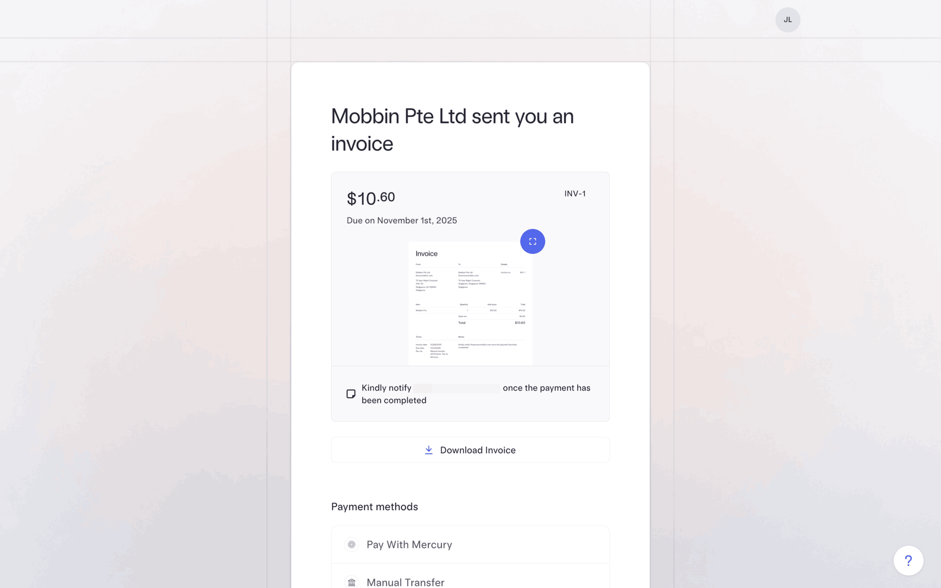 Mercury Web UI screenshot 2