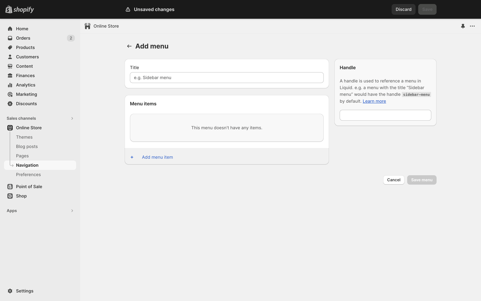 Shopify Web UI screenshot 22