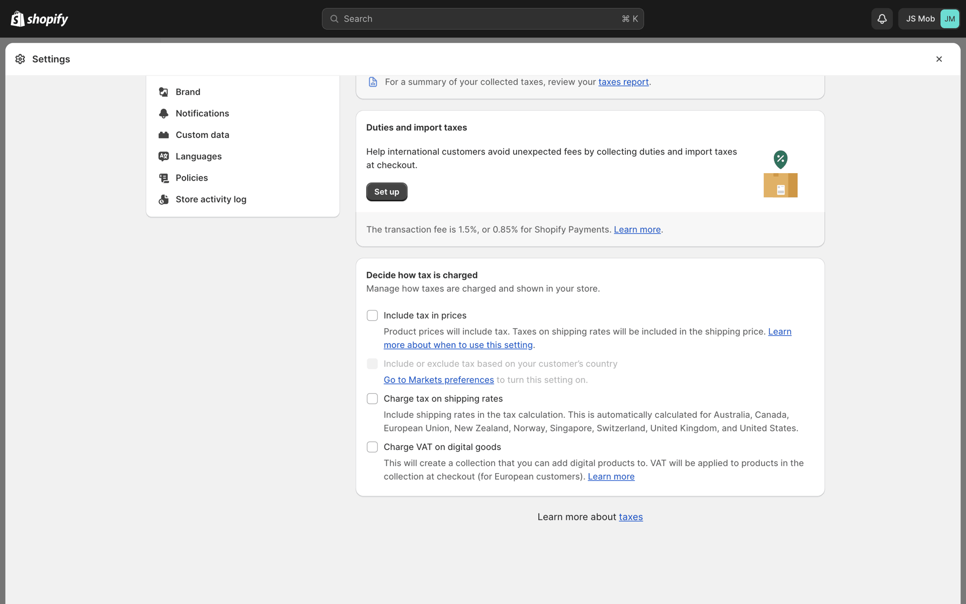 Shopify Web UI screenshot 17