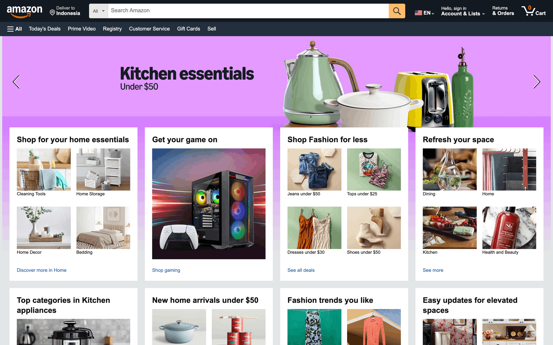 Amazon Web UI screenshot 2