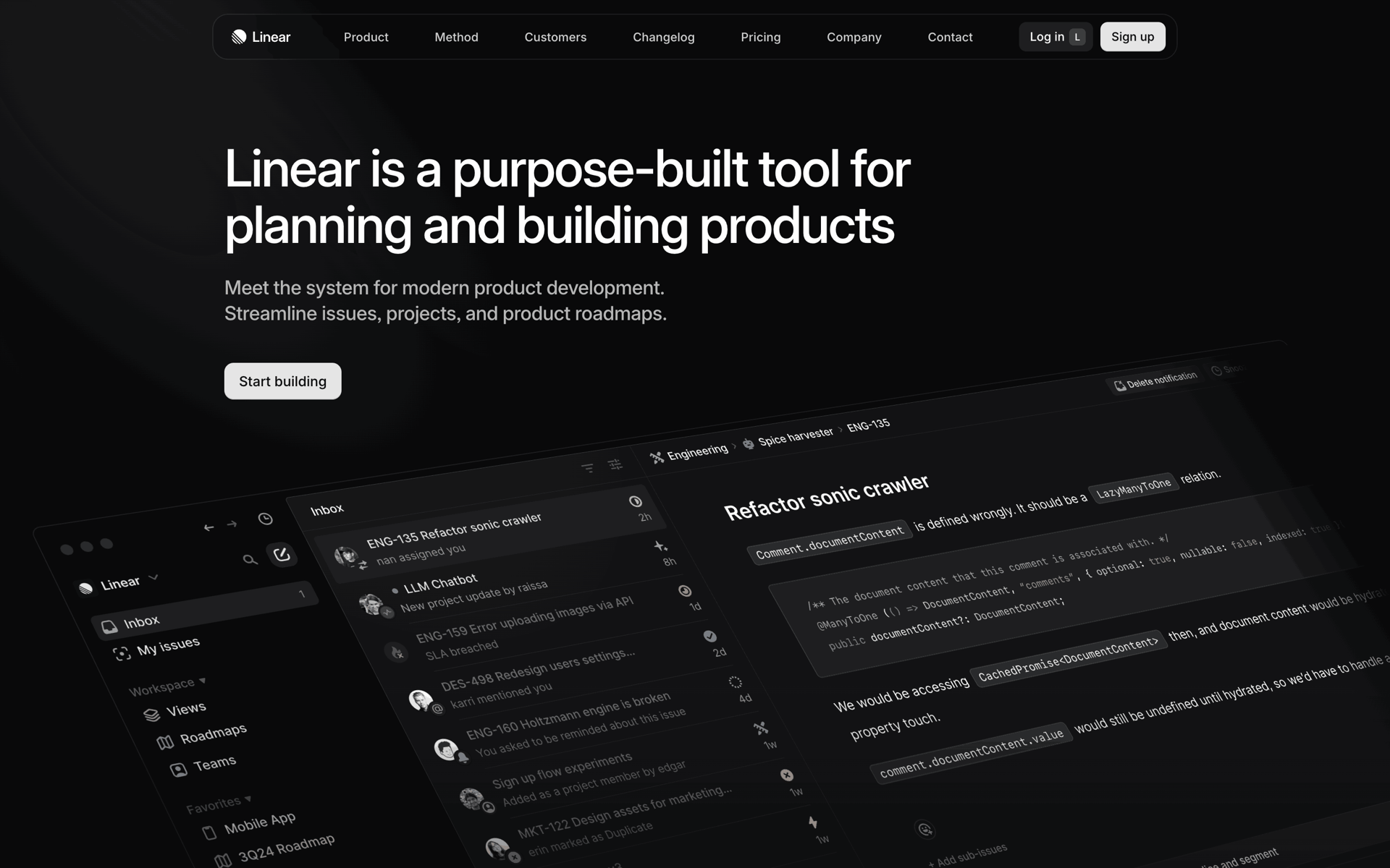 Linear Web UI screenshot 1