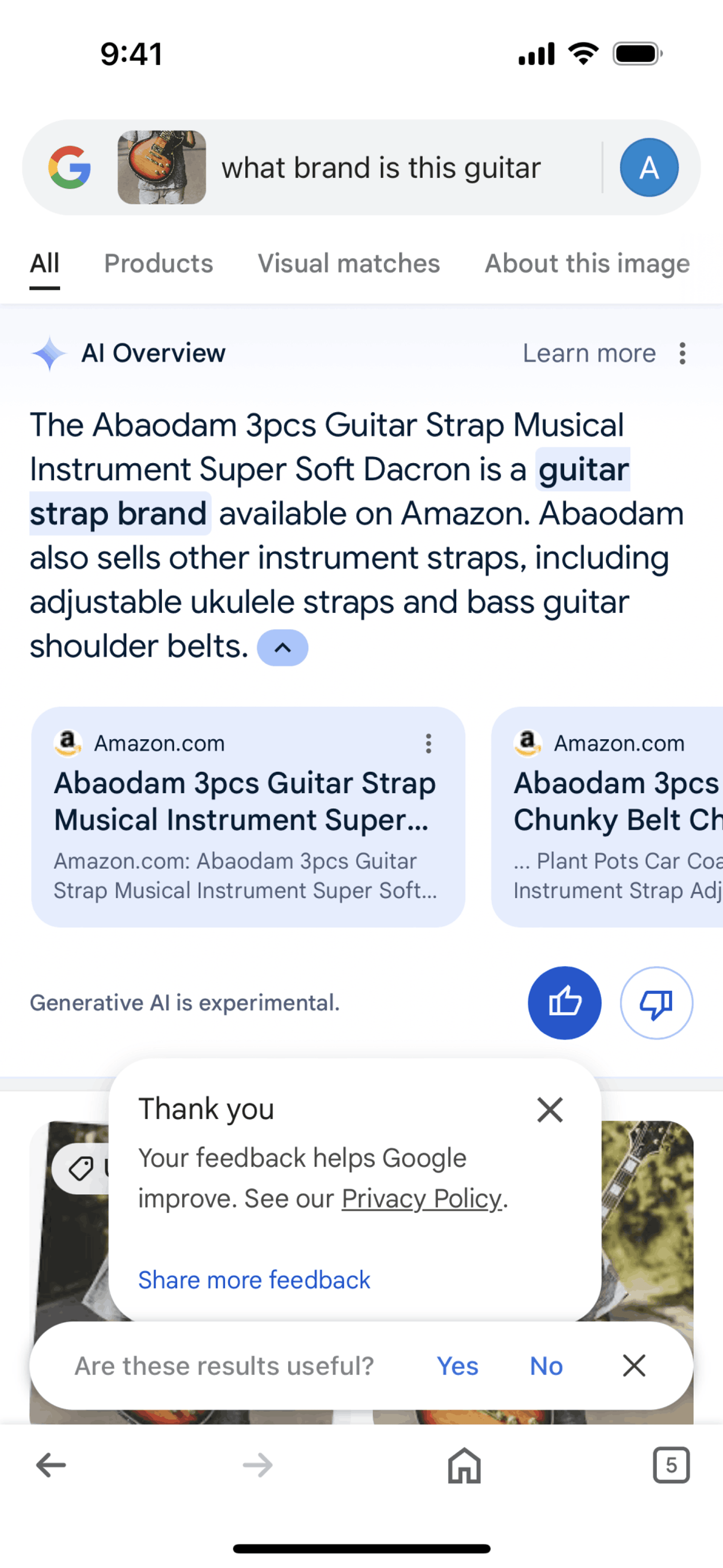 Google iOS UI screenshot 12