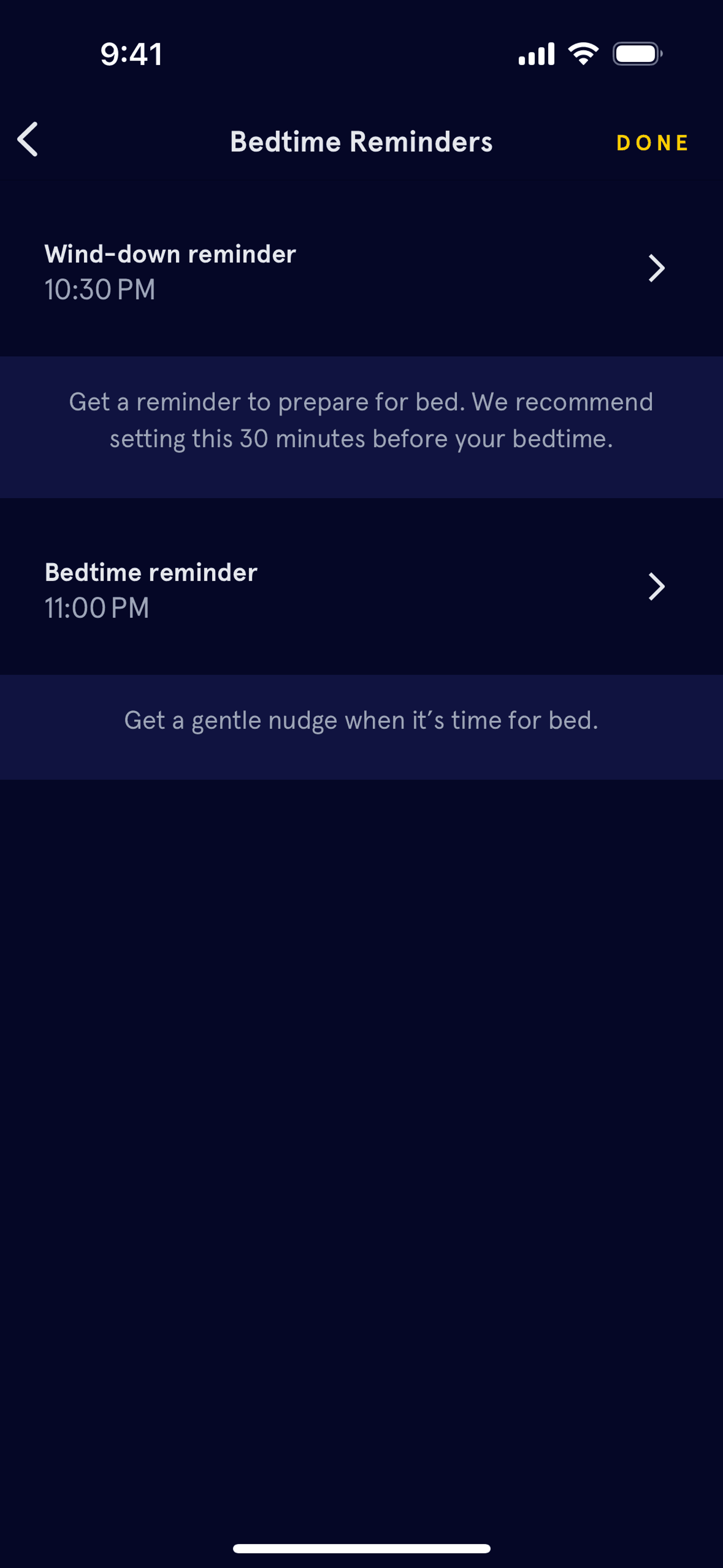 Headspace iOS UI screenshot 5