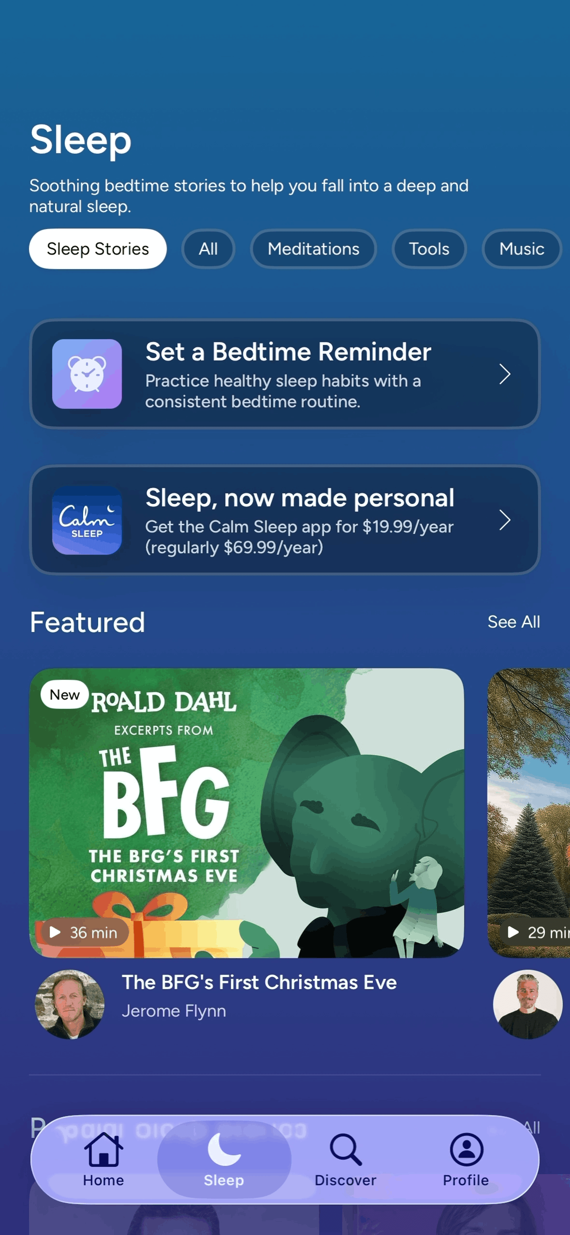 Calm iOS UI screenshot 12