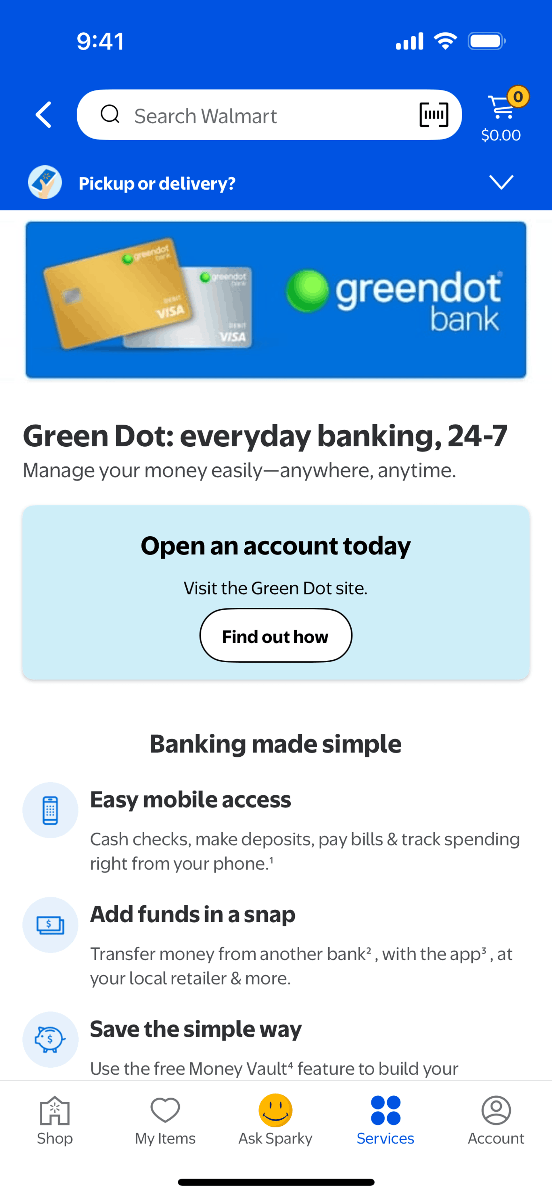 Walmart iOS UI screenshot 13