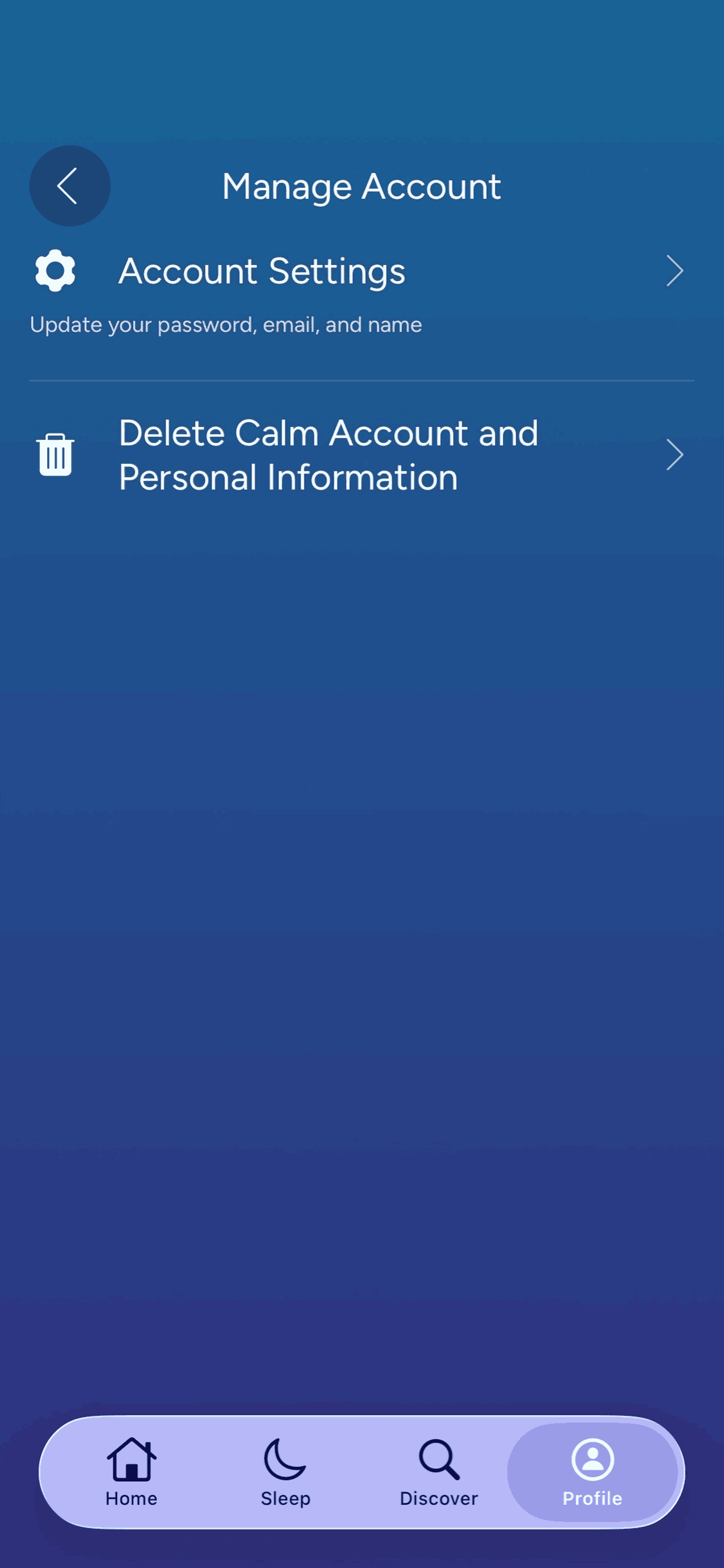 Calm iOS UI screenshot 21