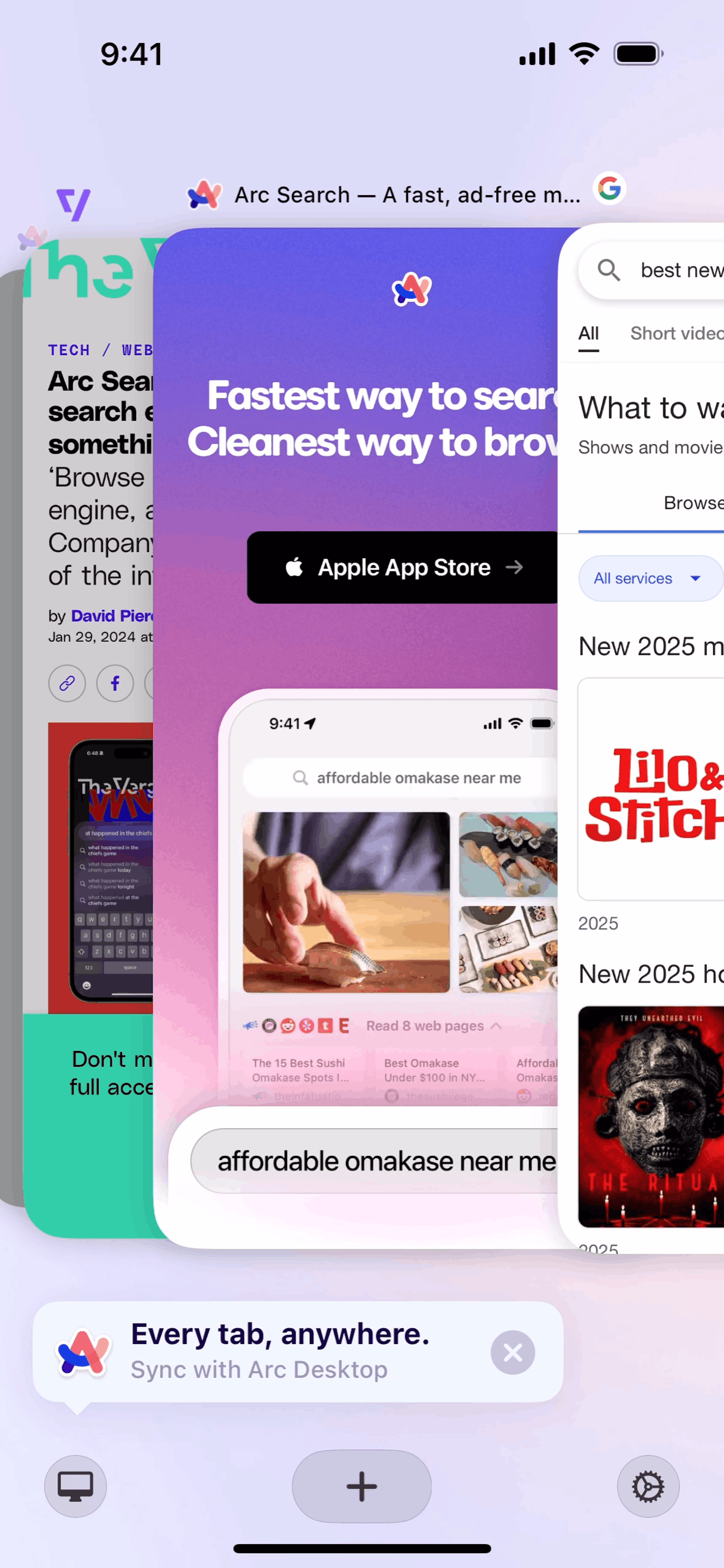 Arc Search iOS UI screenshot 14