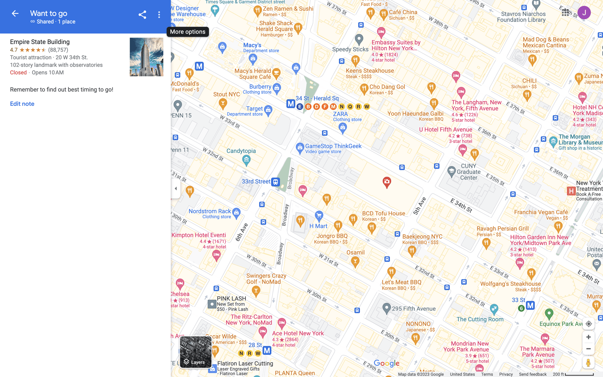 Google Maps Web UI screenshot 10