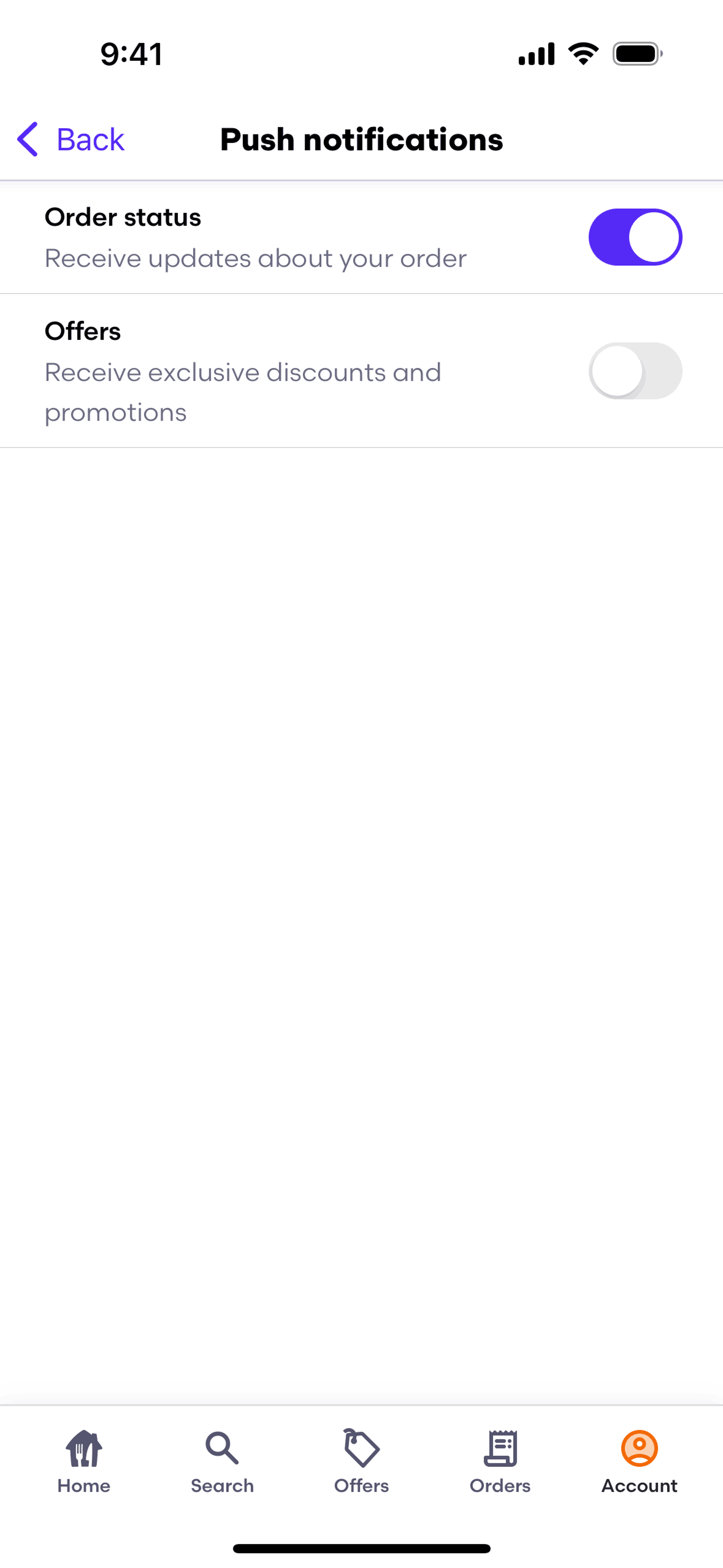 Grubhub iOS UI screenshot 9