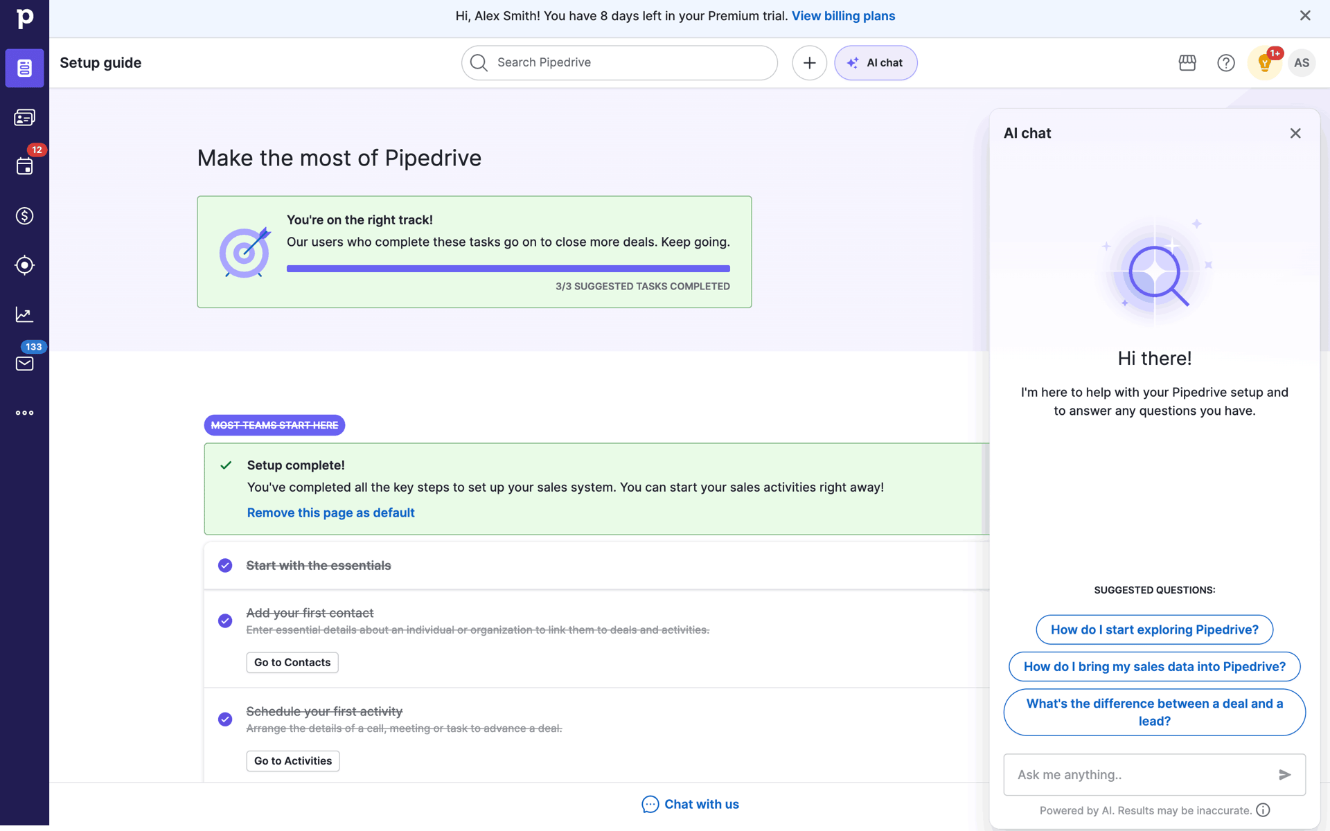 Pipedrive Web UI screenshot 17