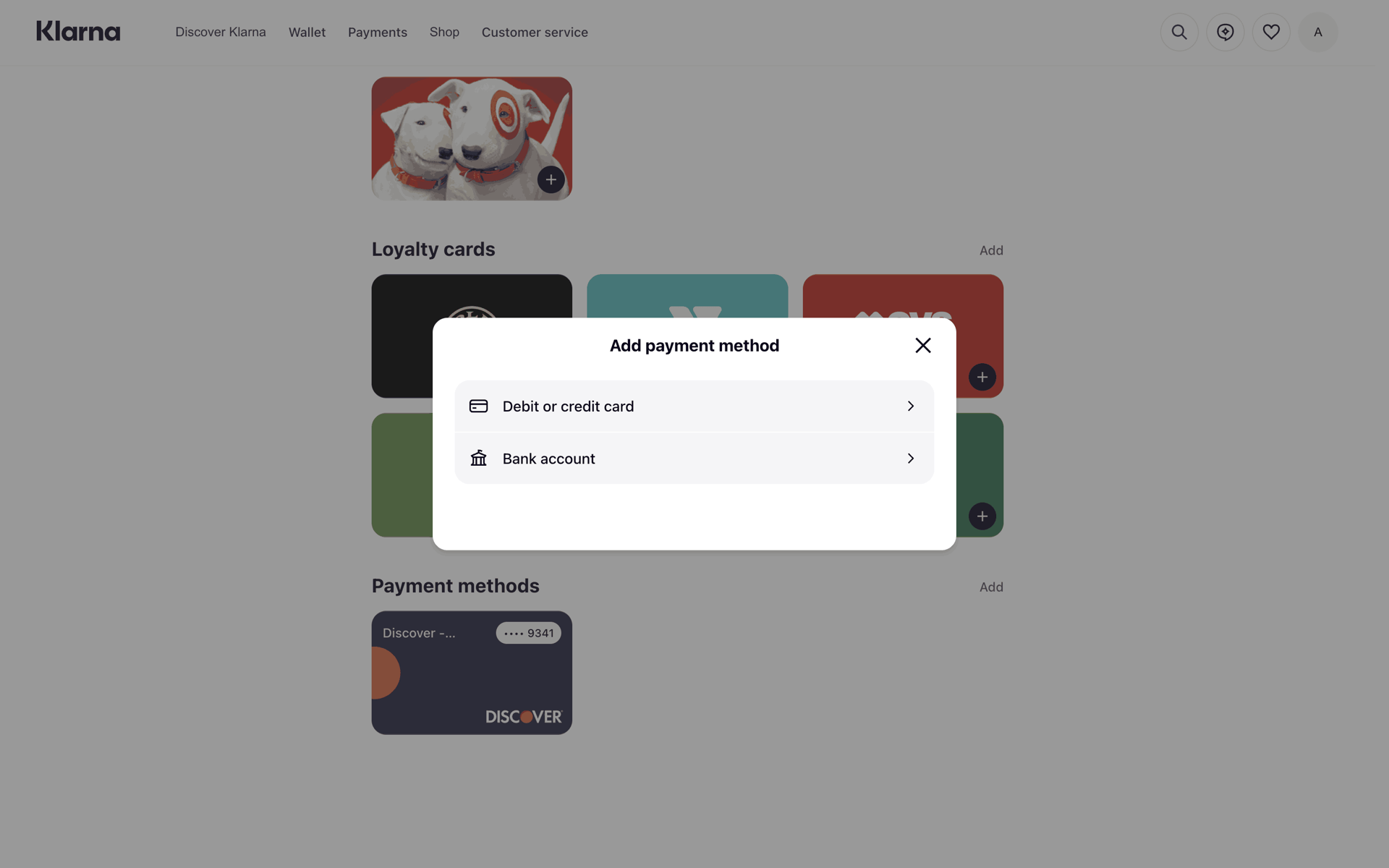 Klarna Web UI screenshot 11