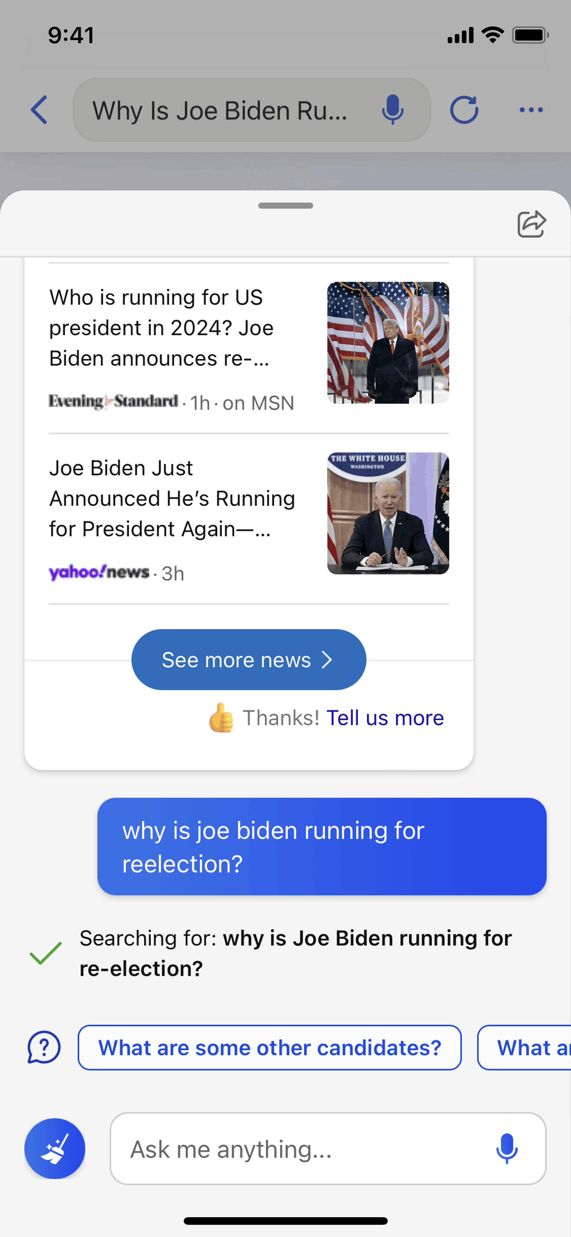 Bing iOS UI screenshot 22