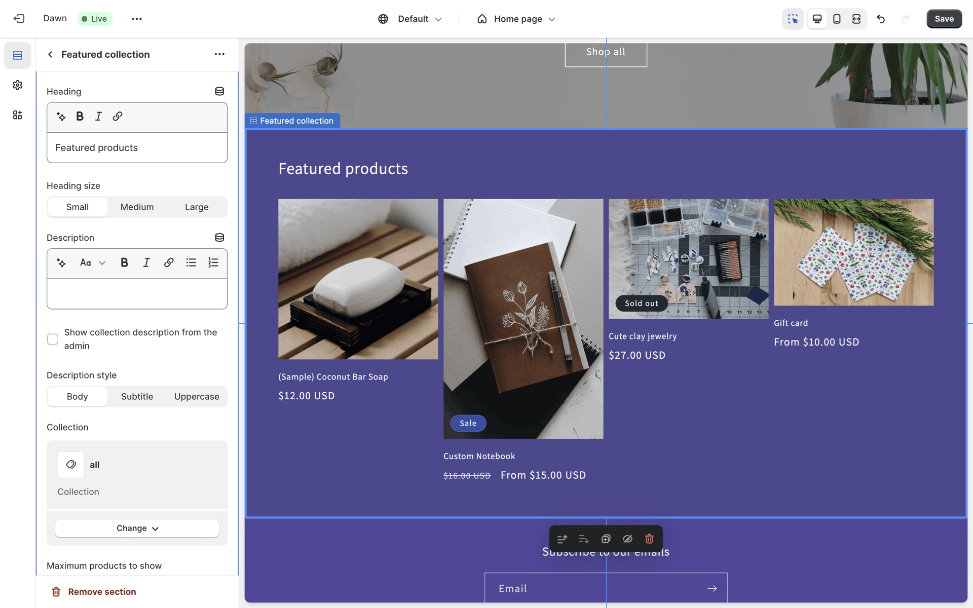 Shopify Web UI screenshot 13