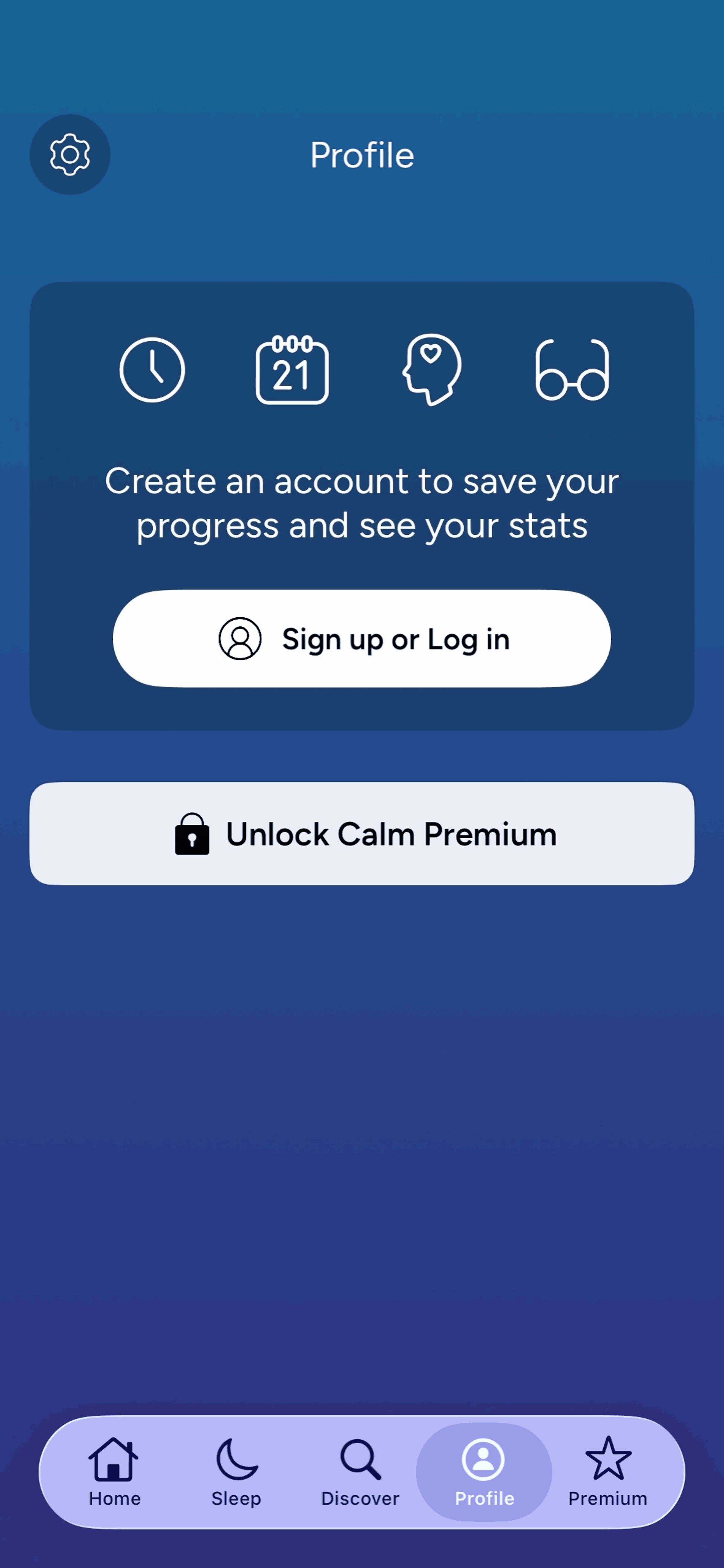 Calm iOS UI screenshot 9