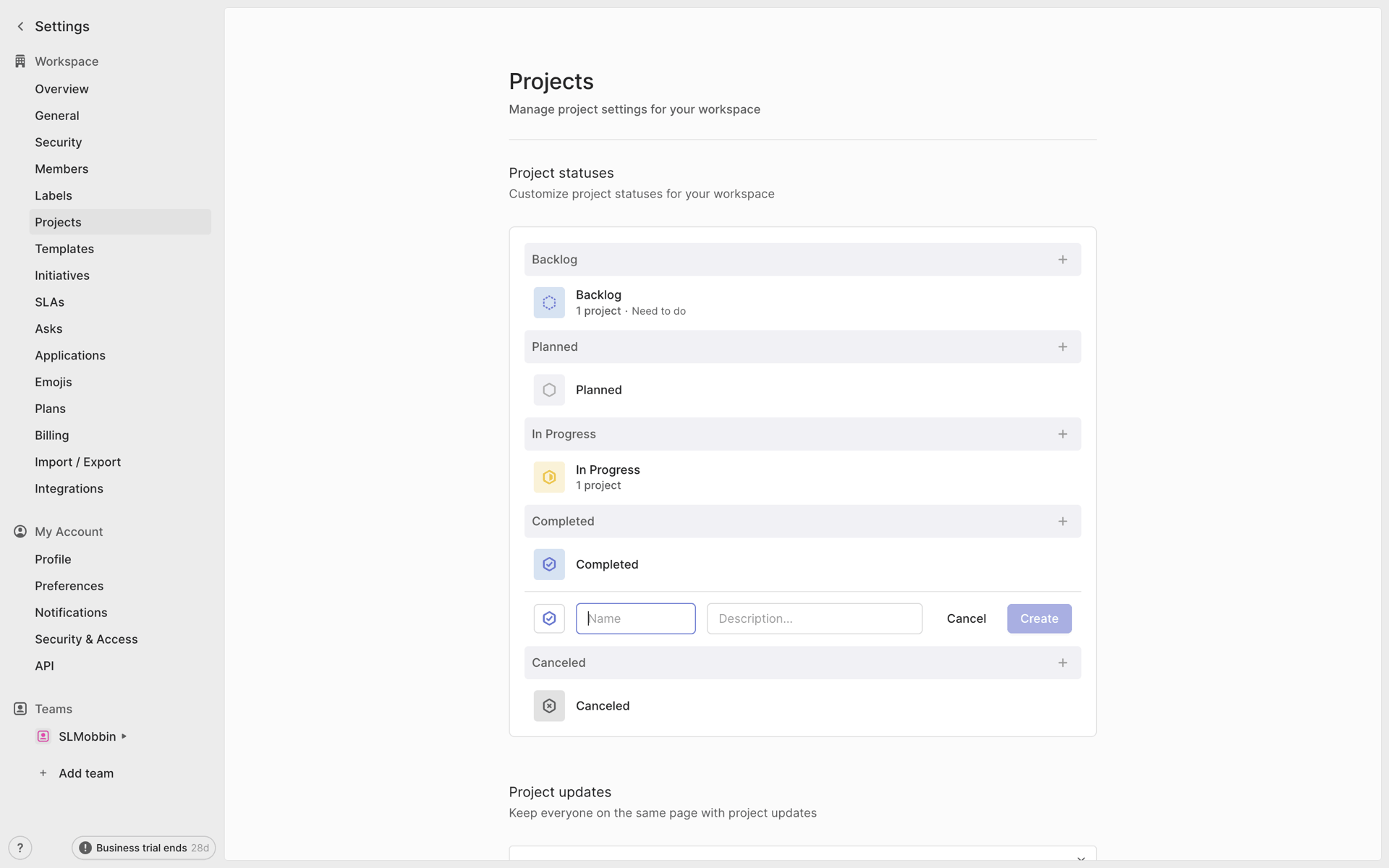 Linear Web UI screenshot 16