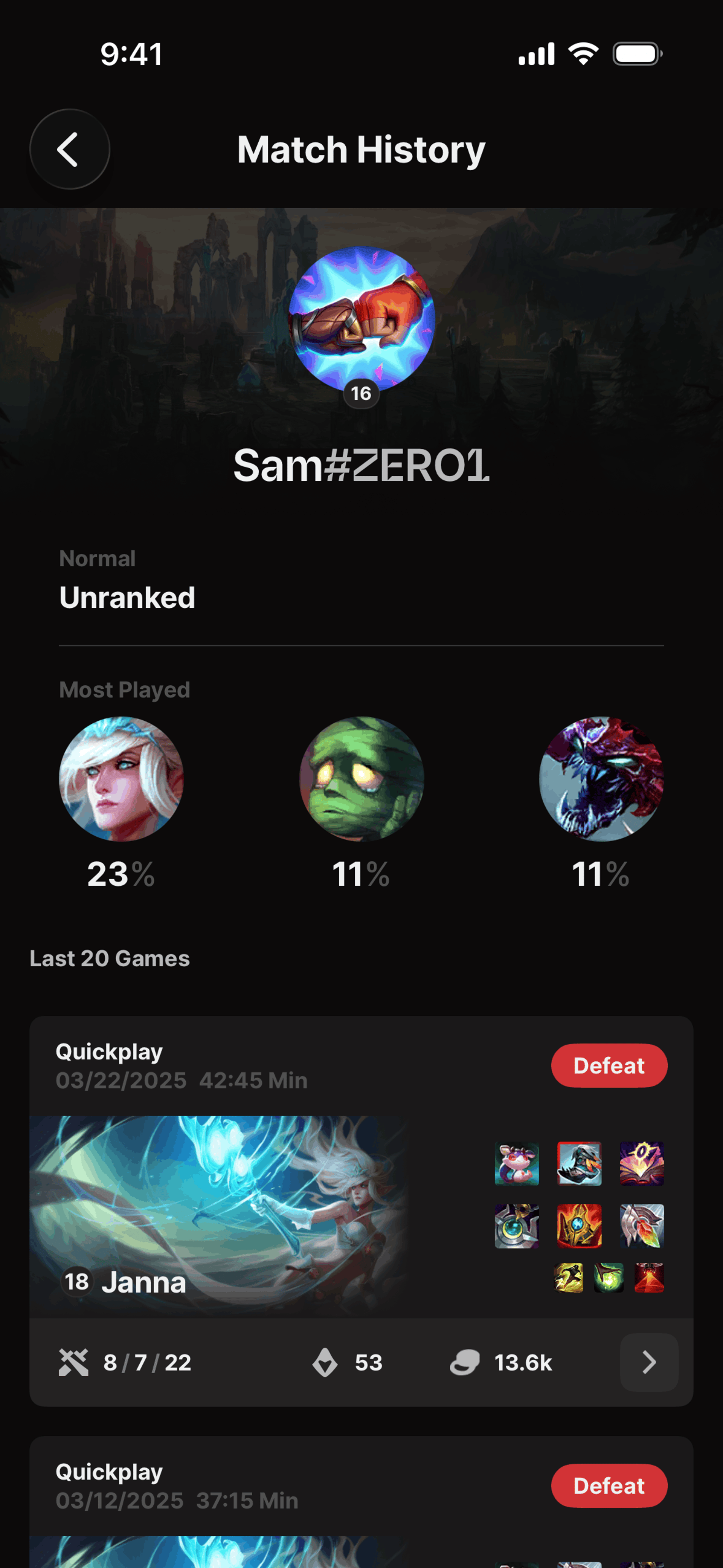 Riot Mobile iOS UI screenshot 21