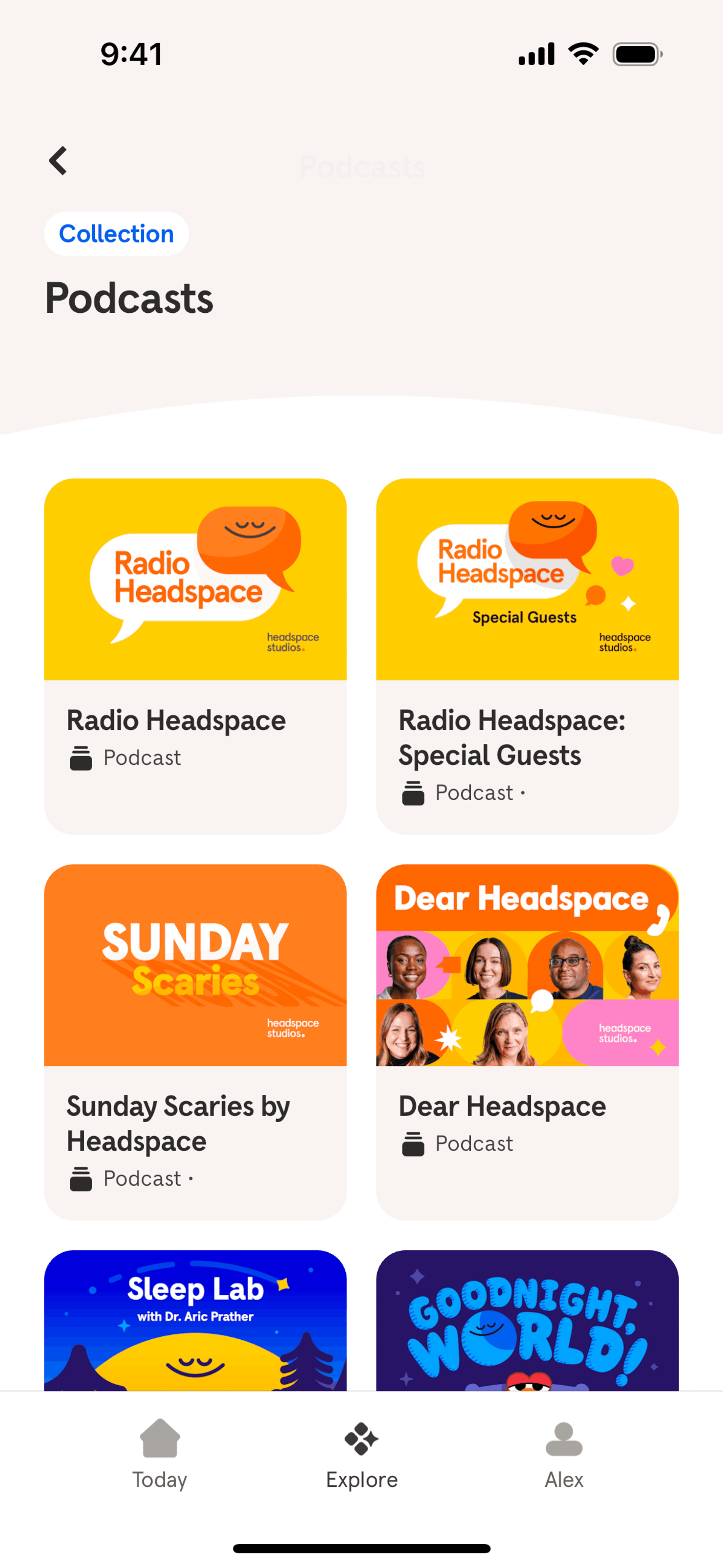 Headspace iOS UI screenshot 21