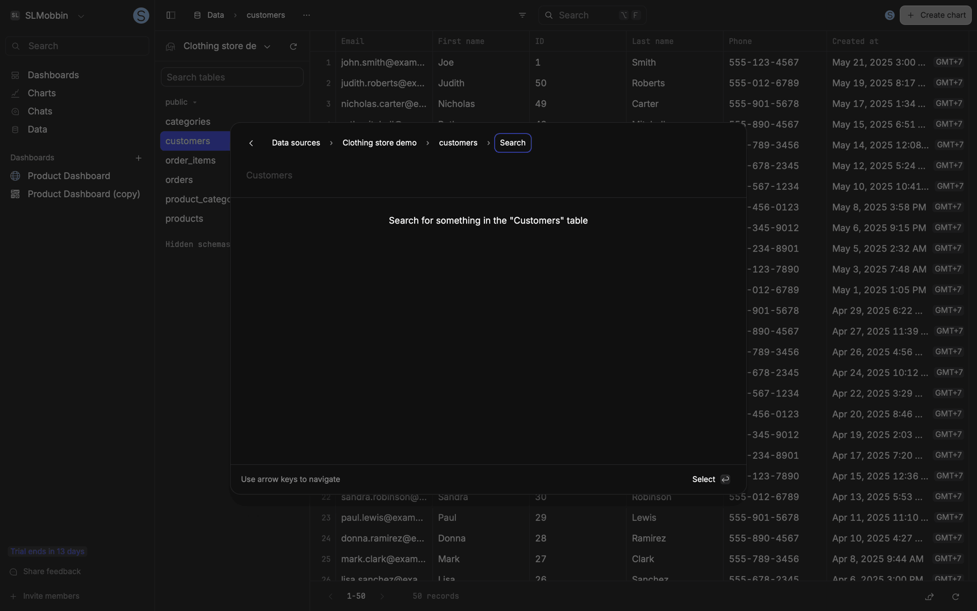 Basedash Web UI screenshot 18